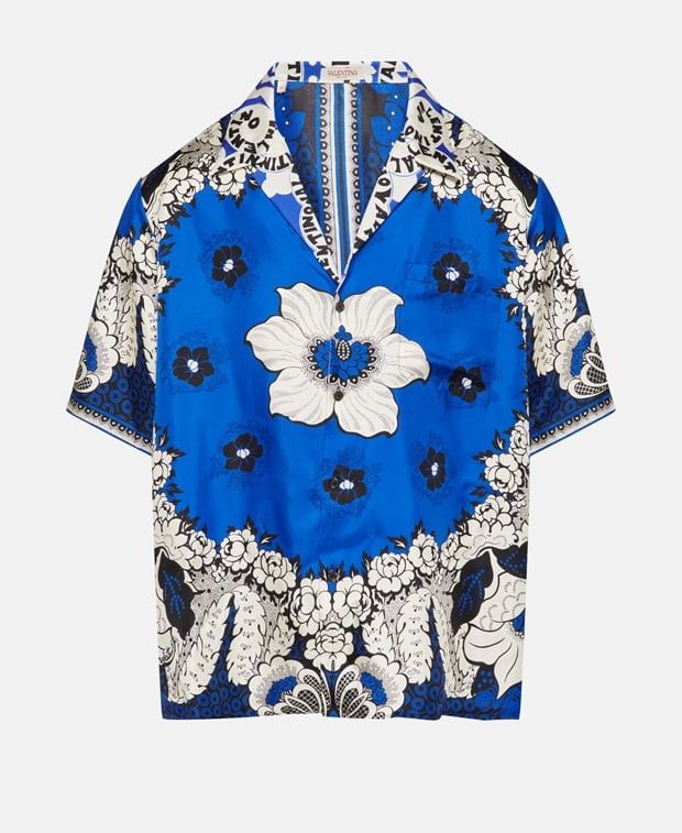 Valentino Short sleeve silk shirt Size 52R - 1 Preview