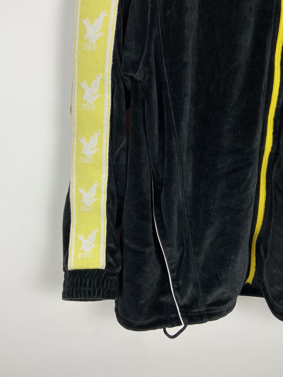 Off-White RRP$700 Off White Logo Intarsia Velour Track Jacket Mens Size US XS / EU 42 / 0 - 5 Thumbnail