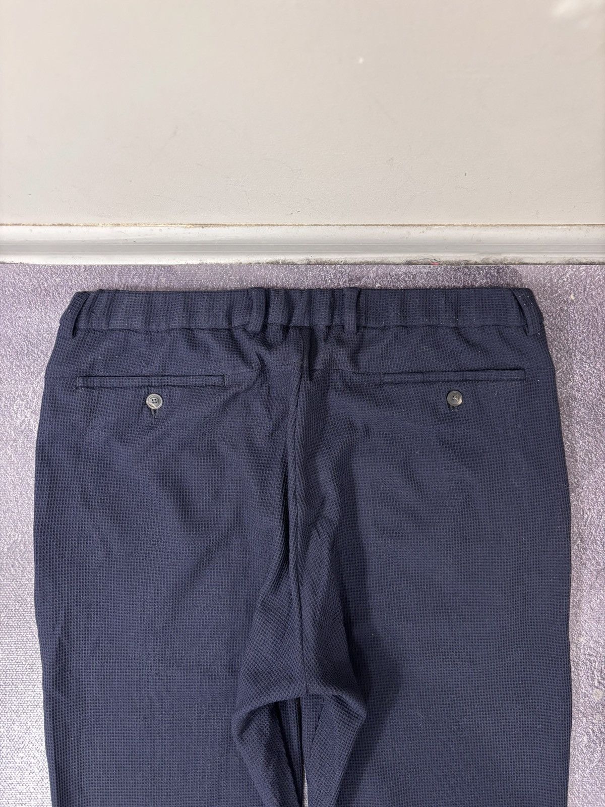 Emporio Armani Emporio Armani Men’s Textured Navy Blue Elastic Waist Pants Size US 36 / EU 52 - 16 Thumbnail