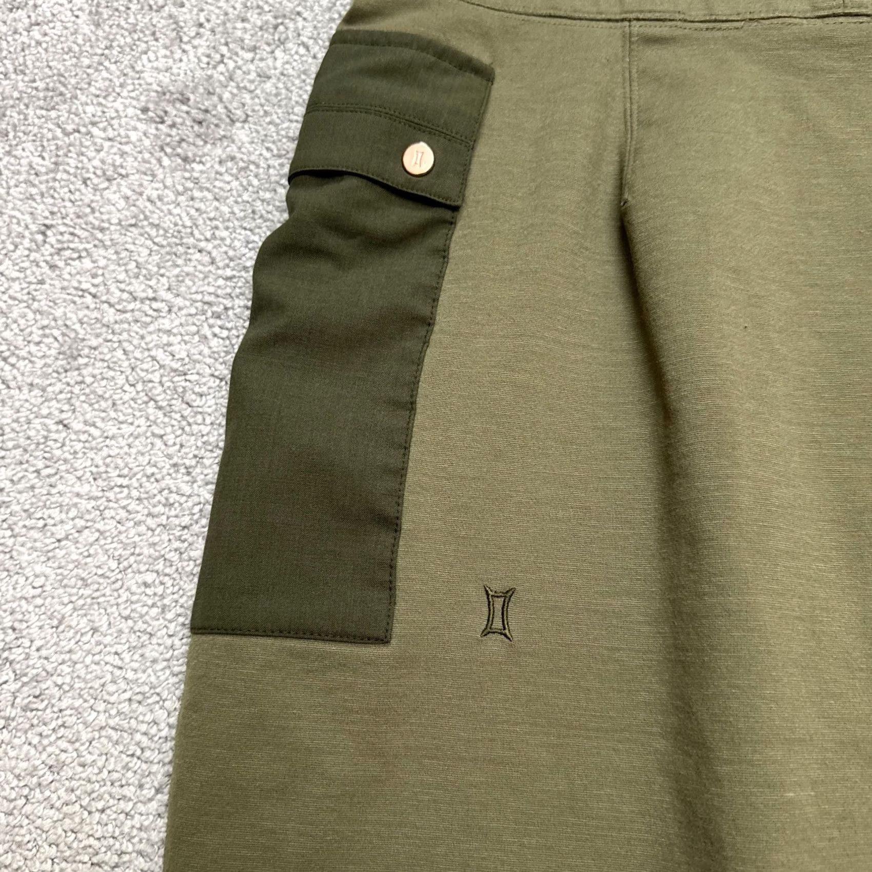Olive Kit And Ace Skirt Womens 8 Olive Green Pencil Cashmere Silk Utility Tech Cargo Size 30" / US 8 / IT 44 - 3 Thumbnail