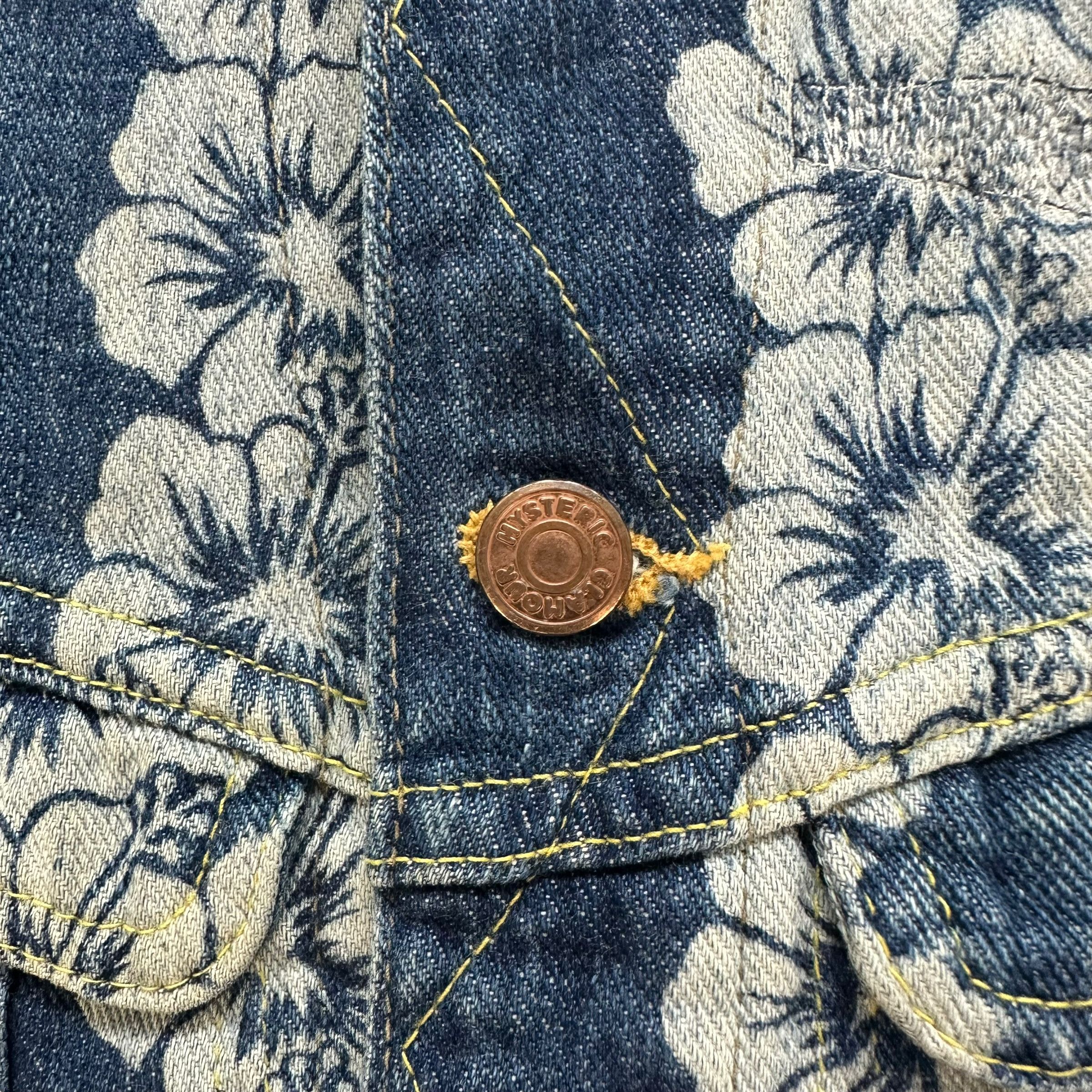 Hysteric Glamour HYSTERIC GLAMOUR FLOWER PRINT DENIM JACKET #7783-172 Size S / US 4 / IT 40 - 5 Thumbnail