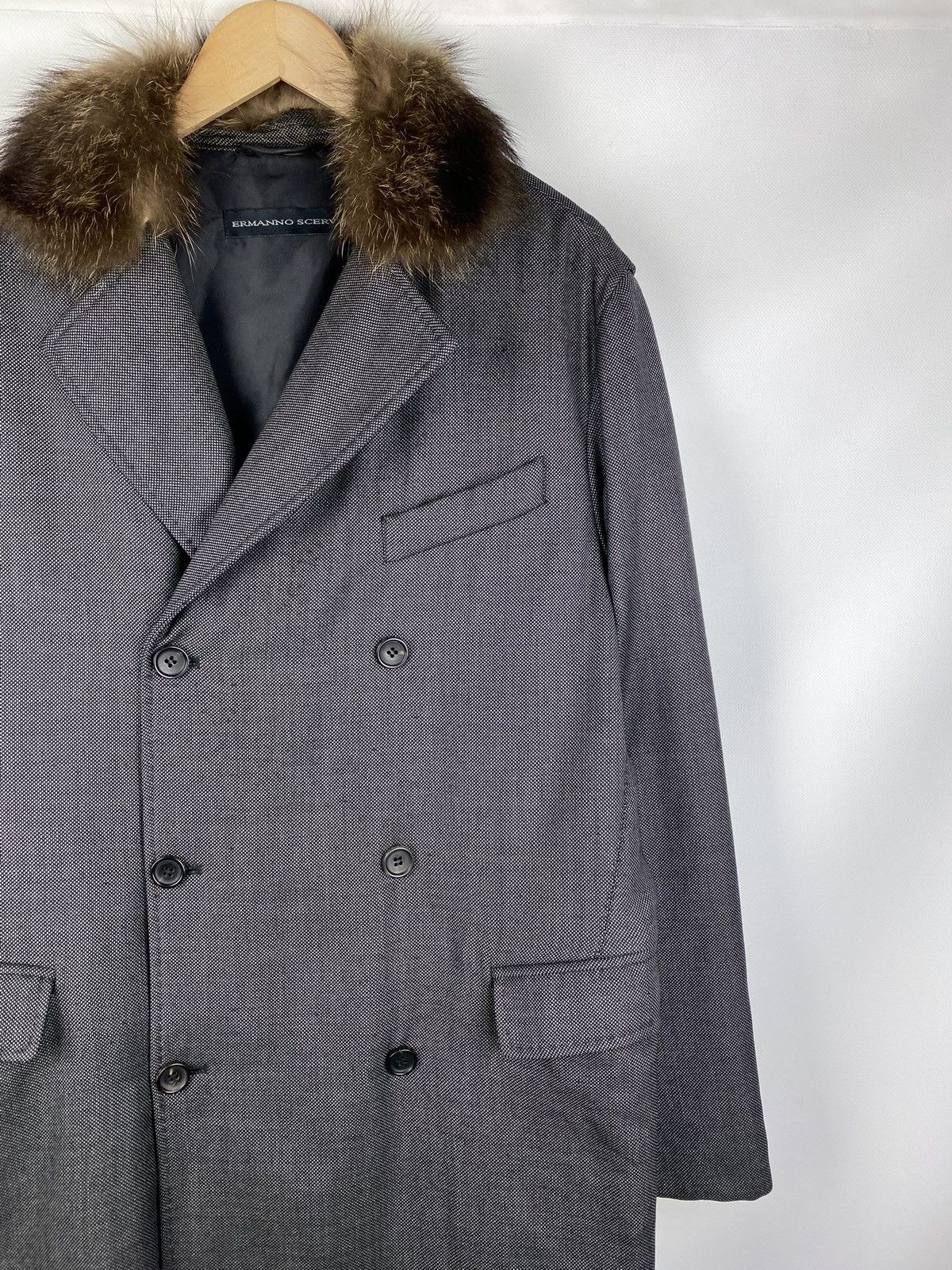 Ermanno Scervino Ermanno Scervino double breasted fleece wool coat jacket Size US L / EU 52-54 / 3 - 5 Thumbnail