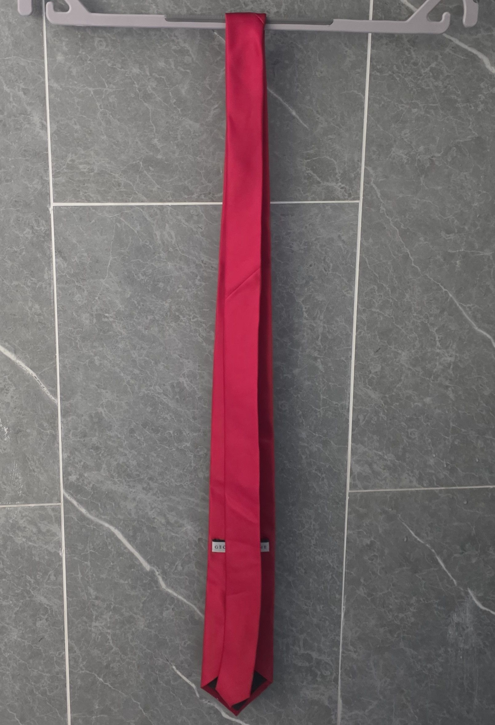 Geoffrey B. Small New Without Tags Geoffrey Beene Red Tie 58" Regular Size ONE SIZE - 2 Thumbnail