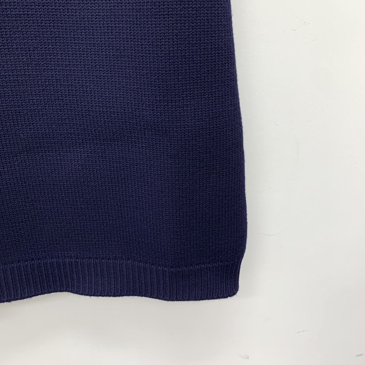Miu Miu MiuMiu Navy Logo Embroidered Short Sleeve Knit Dress K26WX Size XS / US 0-2 / IT 36-38 - 4 Thumbnail