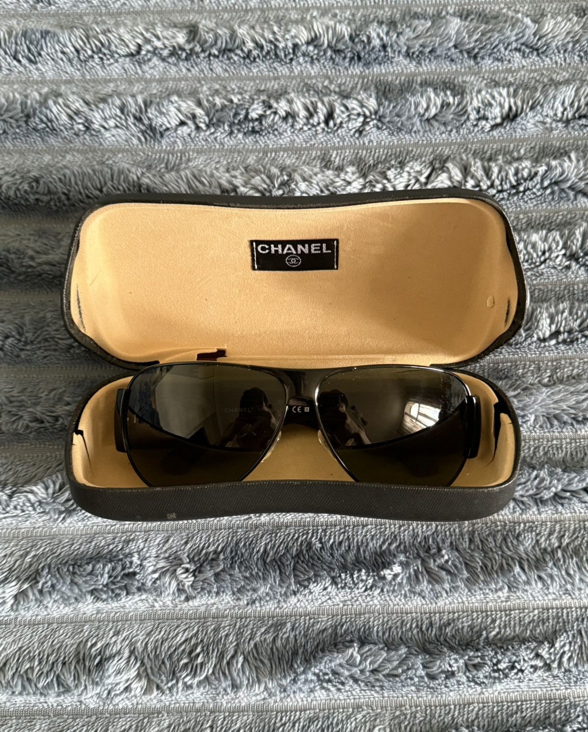 Chanel Chanel Sunglasses Logo Black 4153 Aviator Size ONE SIZE - 13 Thumbnail