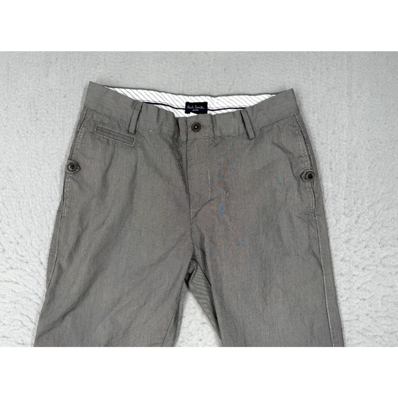 Paul Smith VINTAGE Paul Smith Pants Men 30 Chino Straight Flat Front Gray Cotton 90s Leisure Dress Size US 30 / EU 46 - 2 Thumbnail