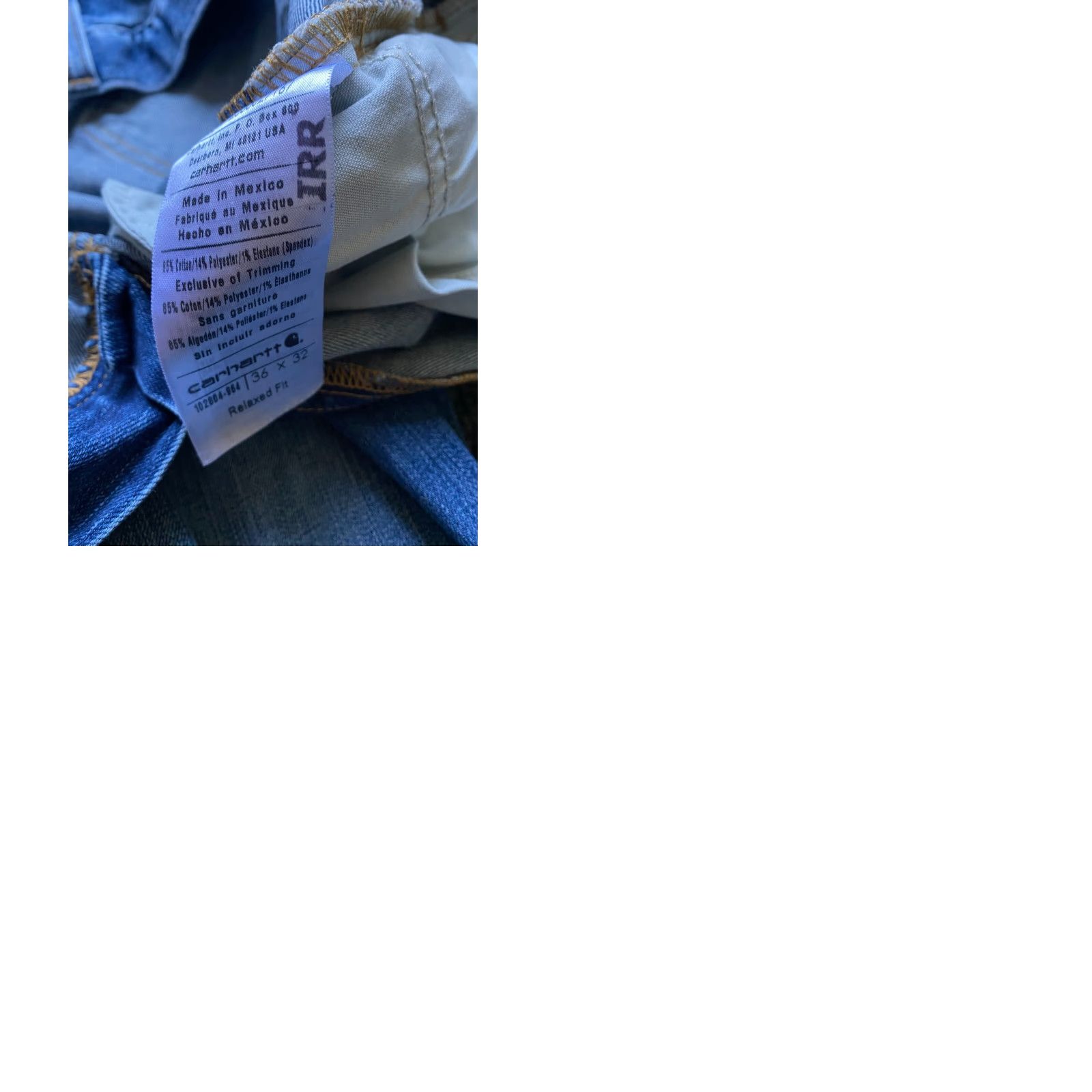 Carhartt Carhartt Jeans Mens Relaxed Fit Denim Size 36 x 32 Irregular Cut Off Hem Size US 36 / EU 52 - 9 Thumbnail