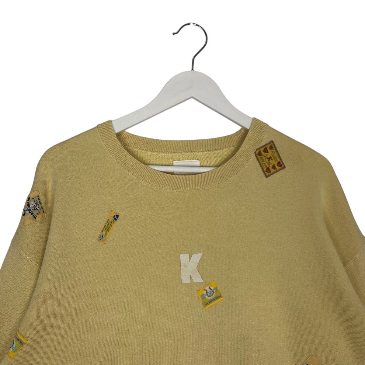 Vintage Vintage 90s Karl Helmut Sweatshirt Crewneck Yellow Size M Size L / US 10 / IT 46 - 4 Thumbnail