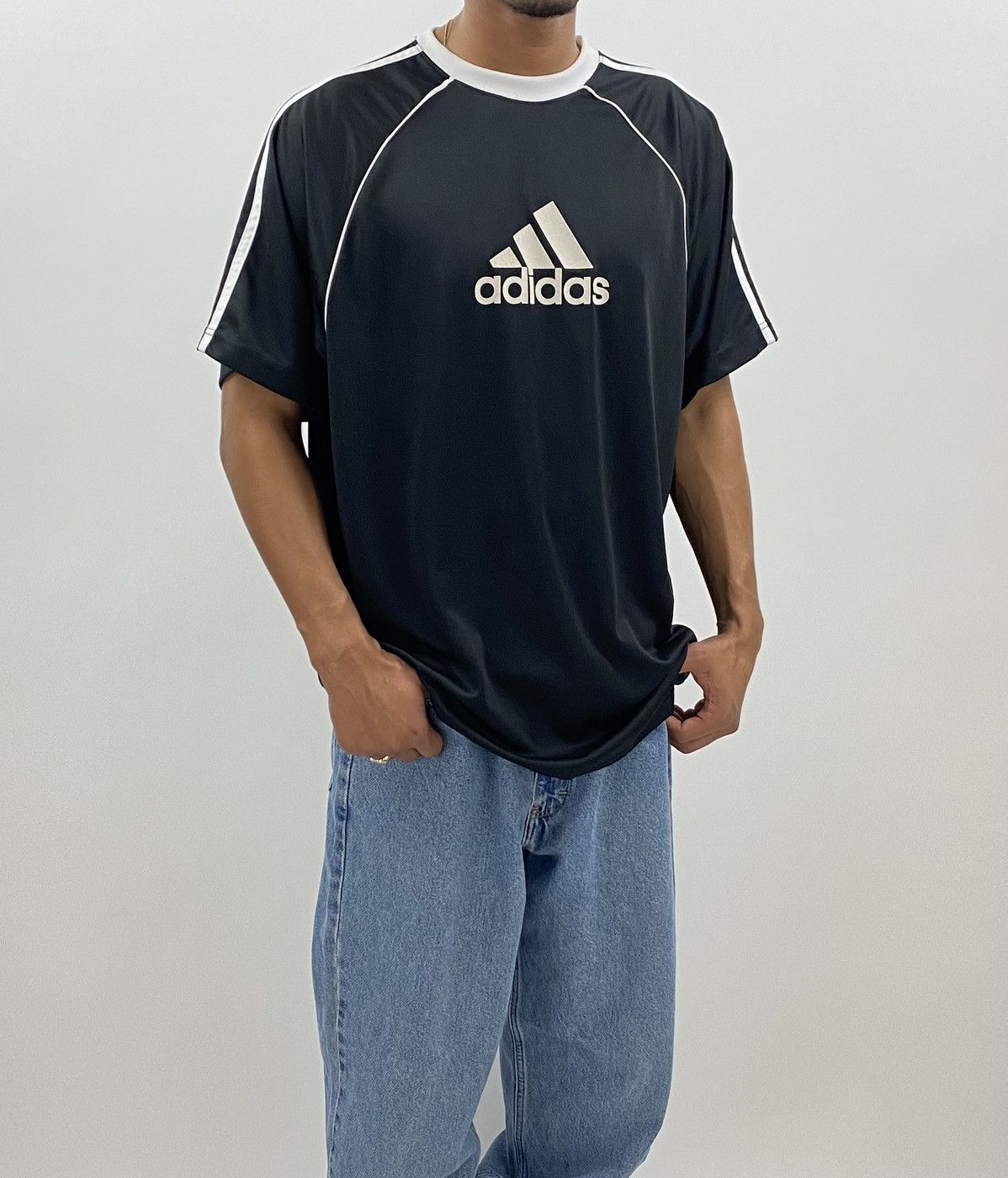 Adidas × Vintage vintage Y2K ADIDAS Soccer Spellout jersey t-shirt Size US XL / EU 56 / 4 - 1 Thumbnail