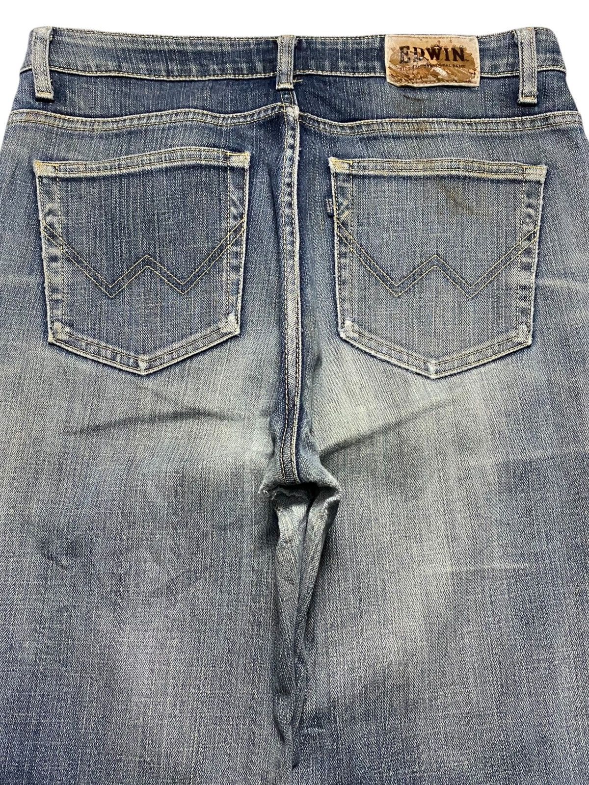 Edwin Vintage Edwin 4002 Distressed Patched Trash Bootcut Jeans Size US 31 - 4 Thumbnail