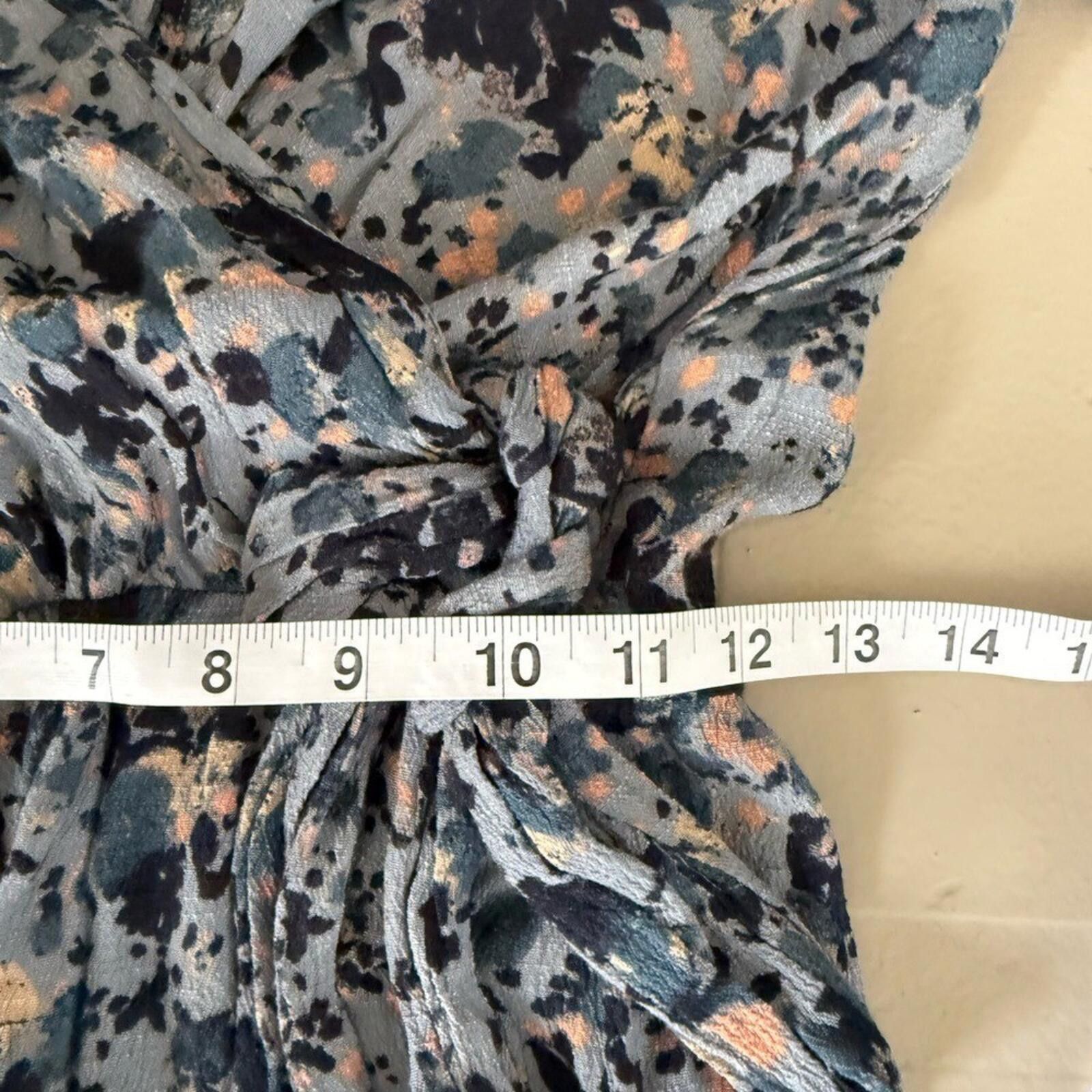 Free People Free People Floral Wrap Romper Boho Ruffle Tie Waist Blue S Size 28" / US 6 / IT 42 - 11 Thumbnail