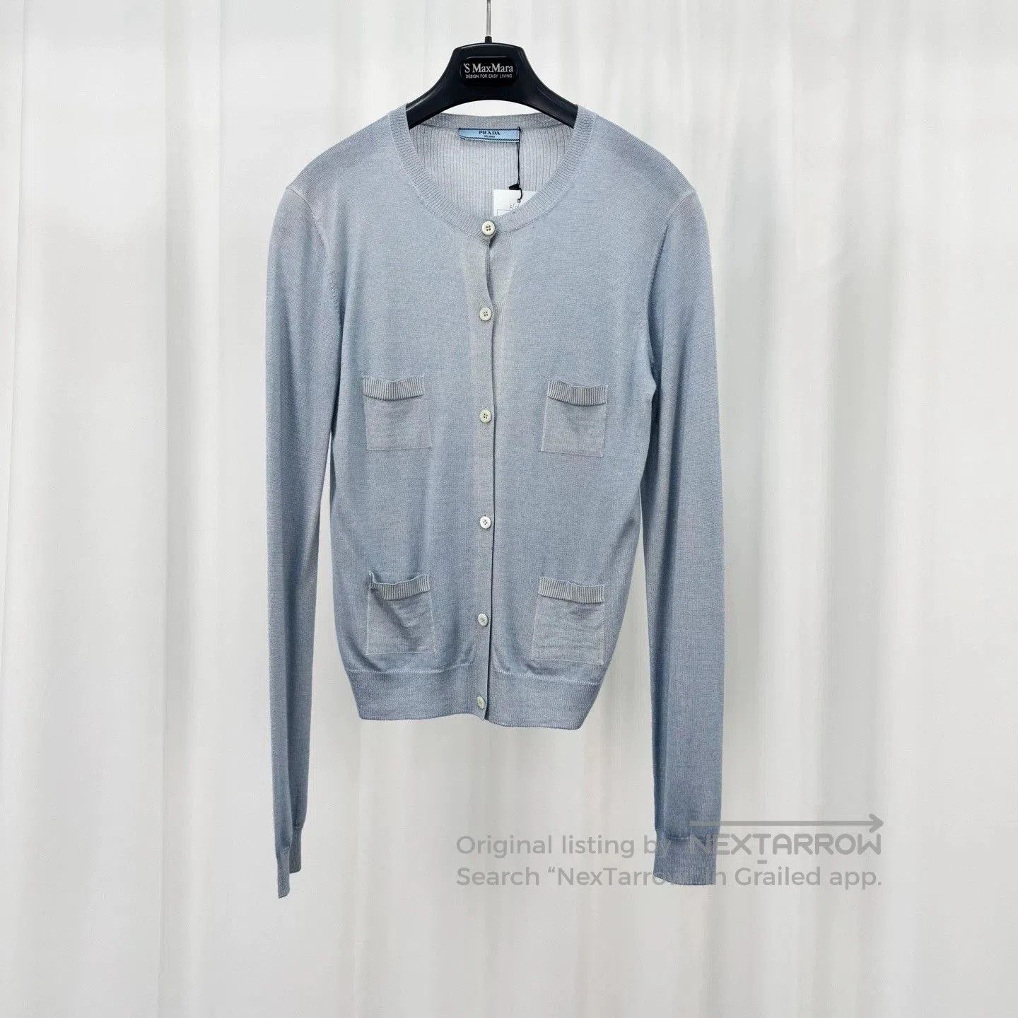 Prada Prada Blue Knit Long Sleeve Top . Size US M / EU 48-50 / 2 - 1 Thumbnail