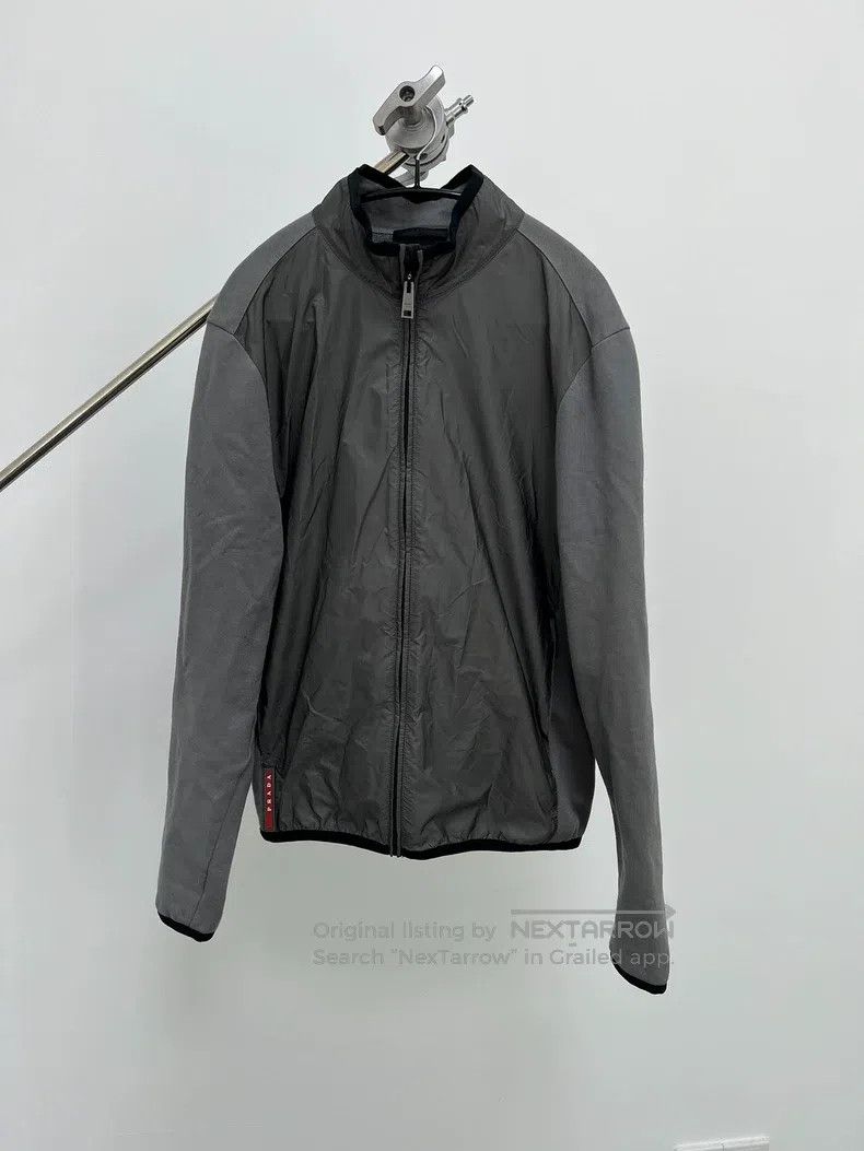Prada Prada Red Logo Nylon Blended Hoodie Jacket Size US M / EU 48-50 / 2 - 1 Thumbnail