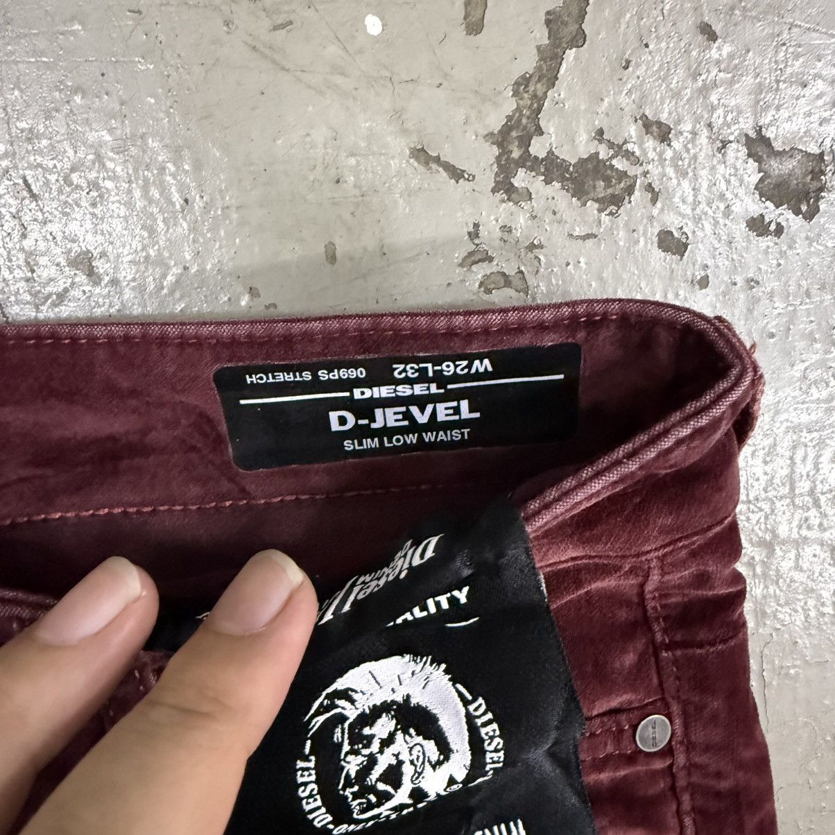 Diesel Diesel D-Jevel Low Waist Velvet Pant Y2K Size 26" / US 2 / IT 38 - 11 Thumbnail