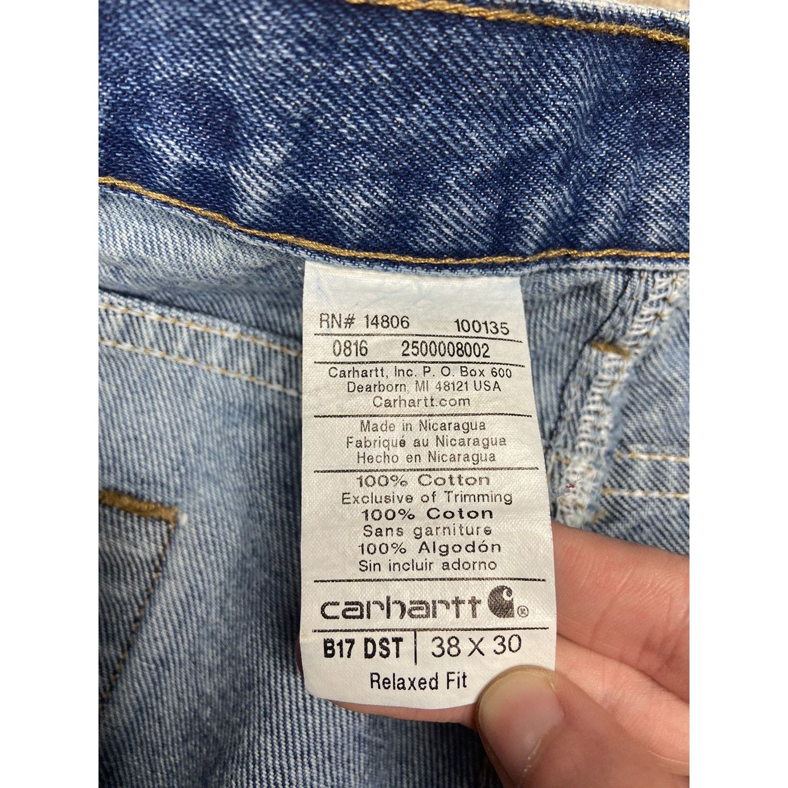 Carhartt Crazy Vintage Baggy Carhartt Blue Jeans 38x30 Y2K Size US 38 / EU 54 - 6 Thumbnail