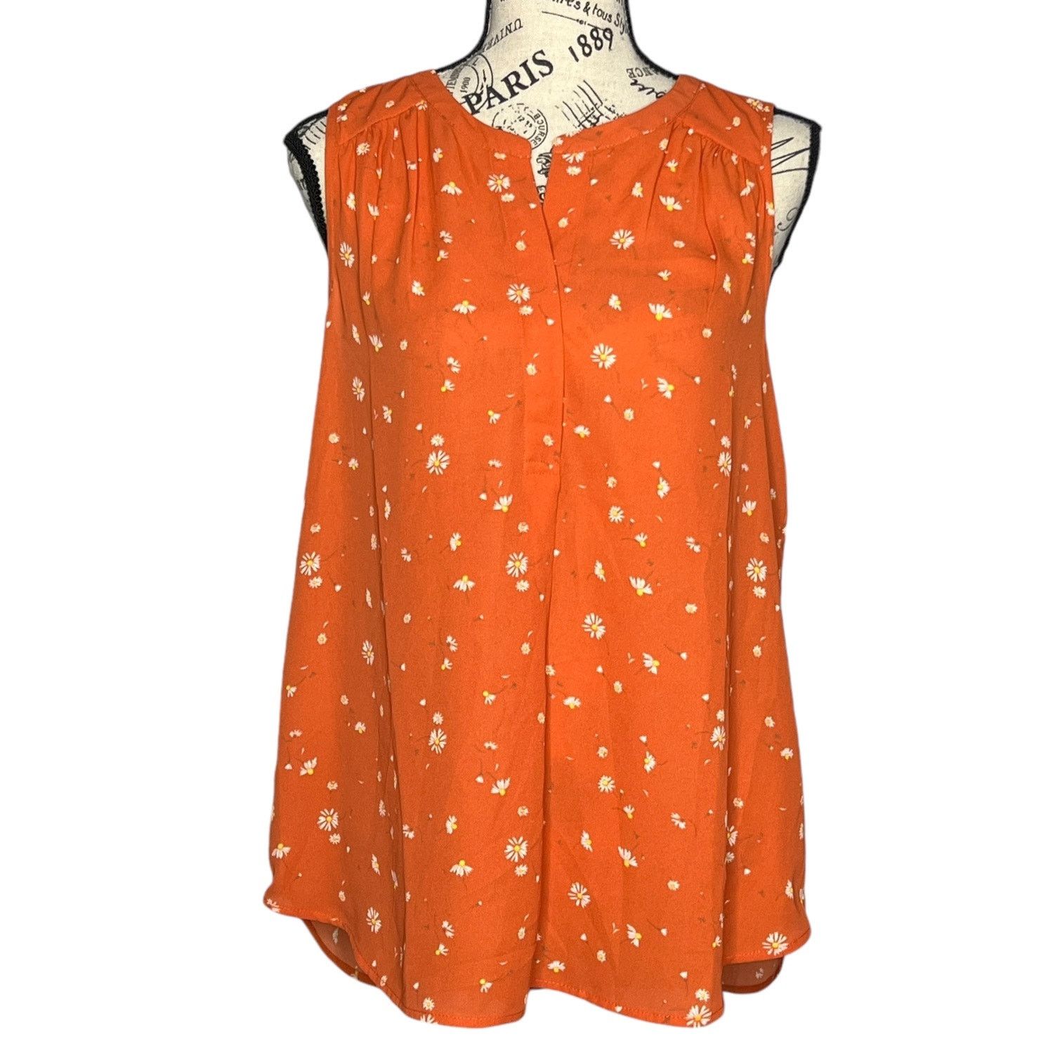 Other Celina Split Neck Blouse Stitch Fix Exclusive Daisy Pattern Size S / US 4 / IT 40 - 1 Thumbnail