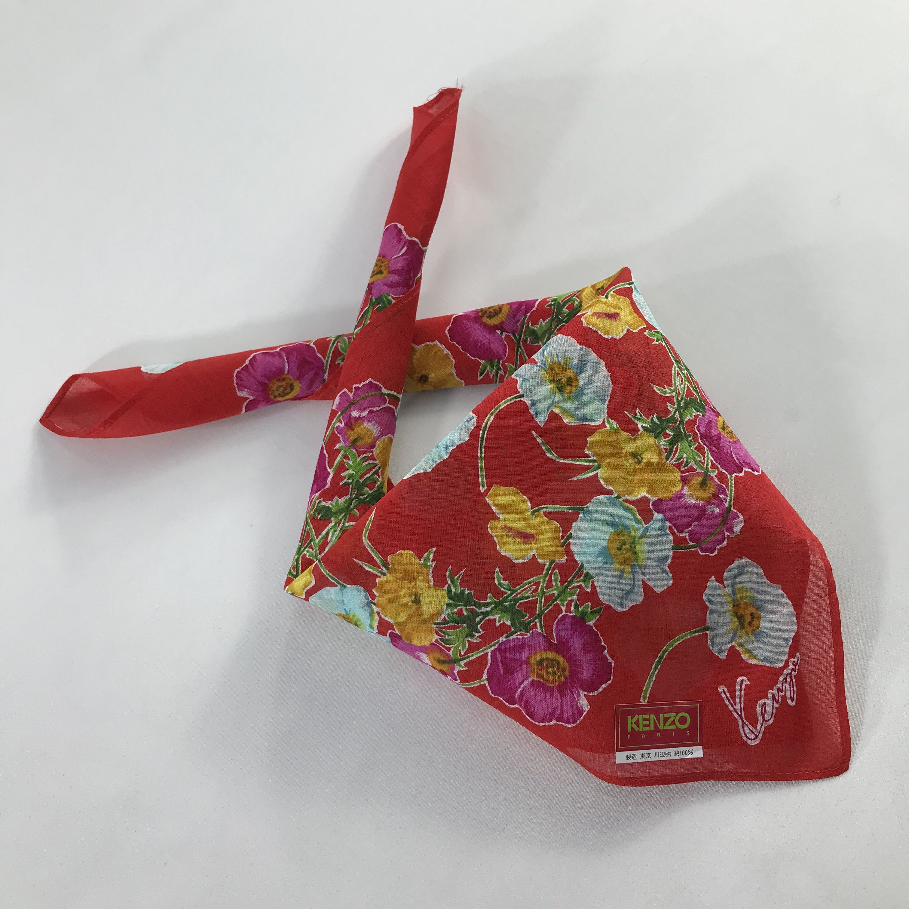 Kenzo × Vintage Kenzo Bandana / Handkerchief / Neckerchief - S585 Size ONE SIZE - 4 Thumbnail