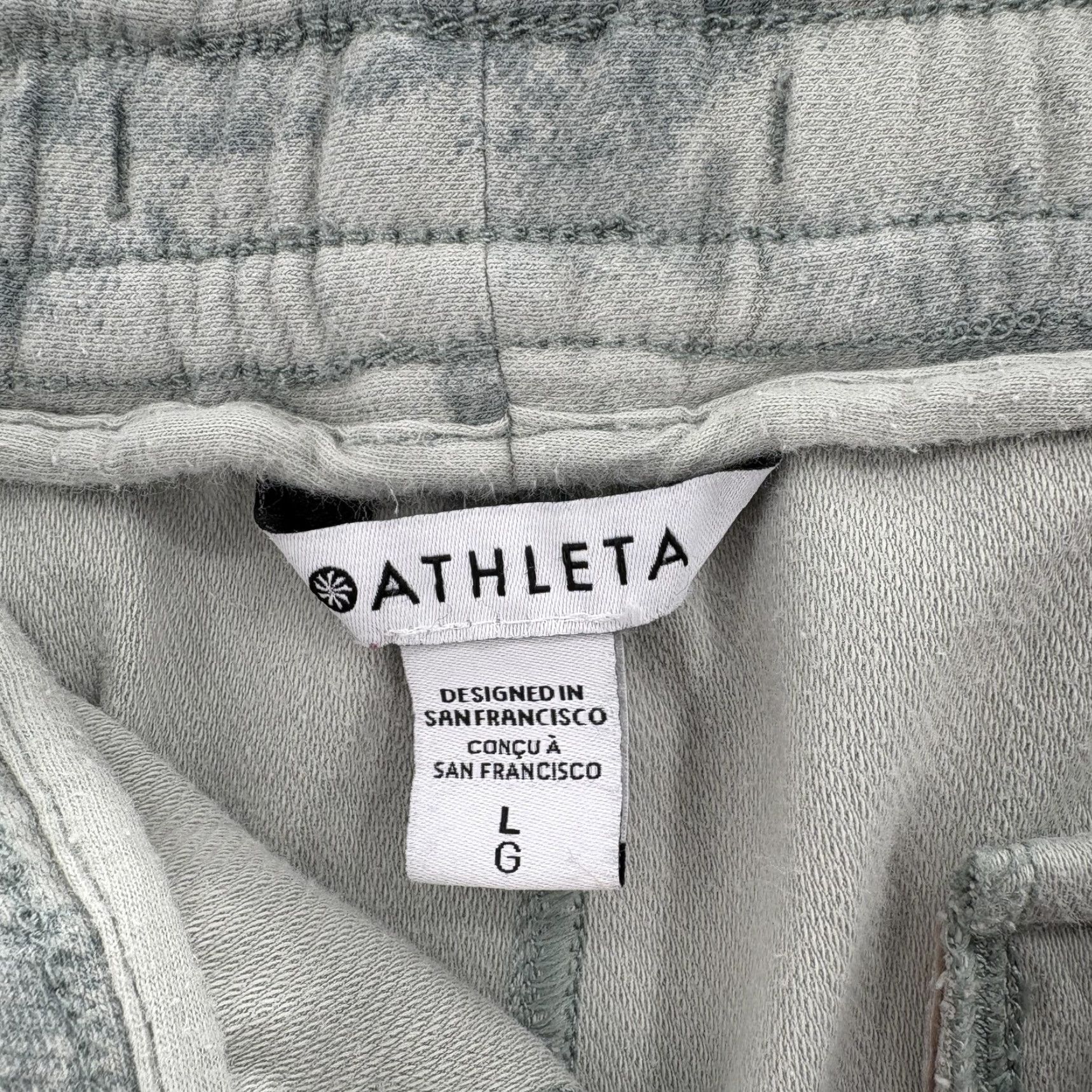 Athleta Athleta Farallon Jogger Pants Womens Large Gray Camo French Terry Elastic Waist Size 36" / US 14 / IT 50 - 4 Thumbnail