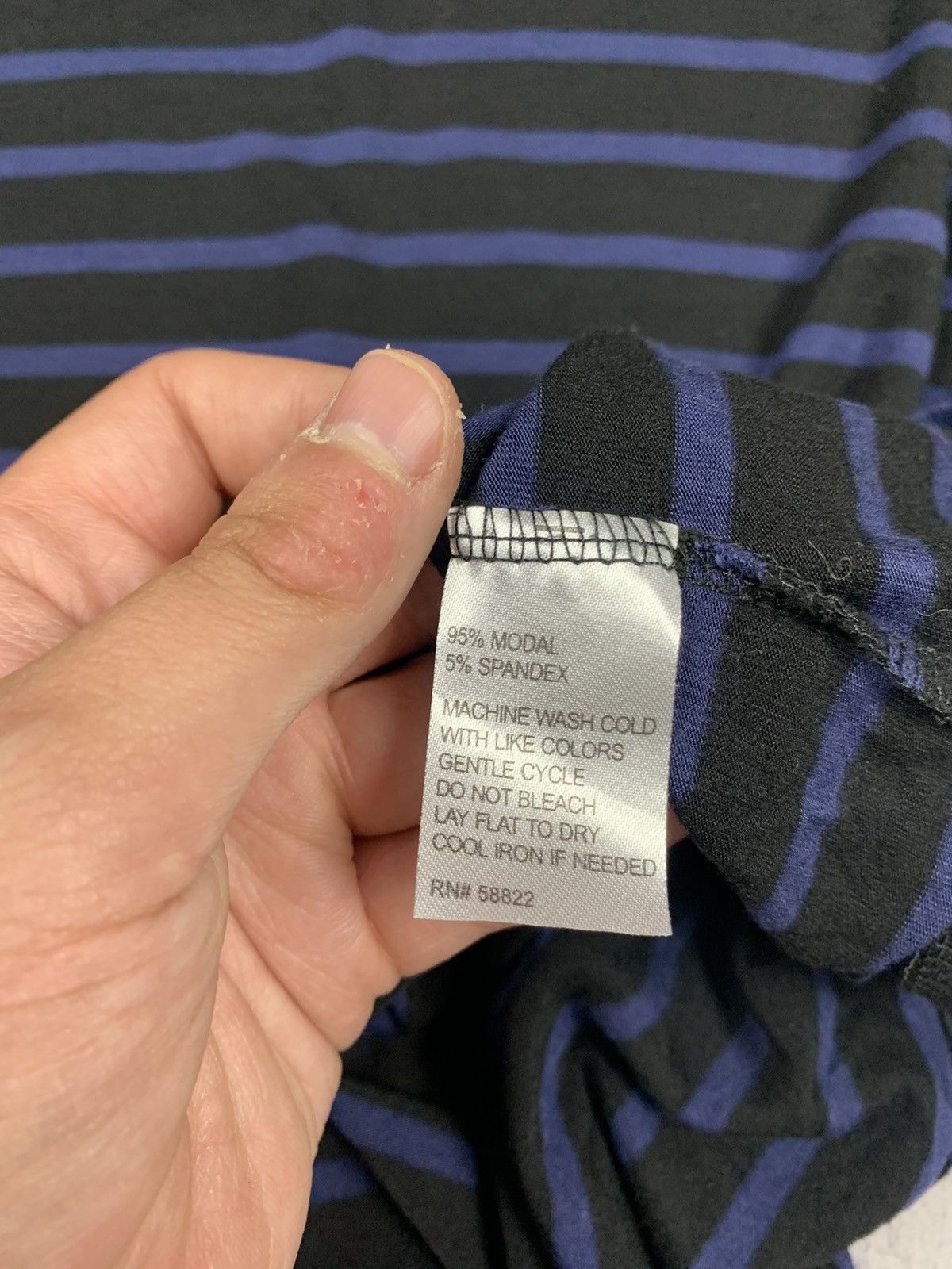Max Mara Designer Max Studio Striped Long Sleeve T-Shirt Size L Blue Size L / US 10 / IT 46 - 6 Thumbnail