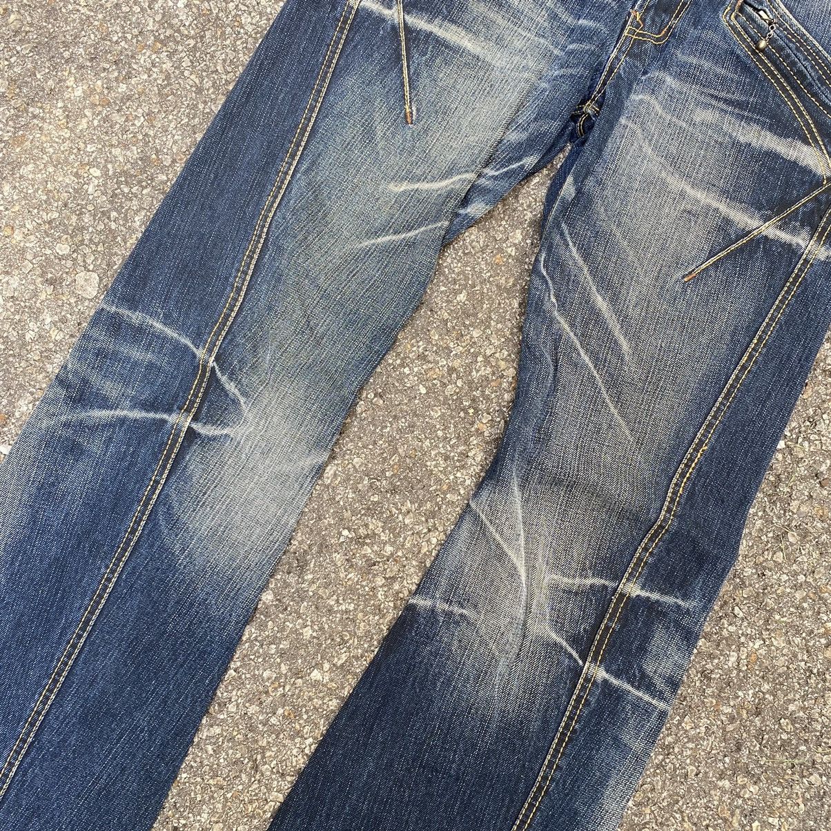 If Six Was Nine Flare Jeans Nicole Club For Men Low Rise Denim Bootcut Punk Size US 30 / EU 46 - 3 Thumbnail