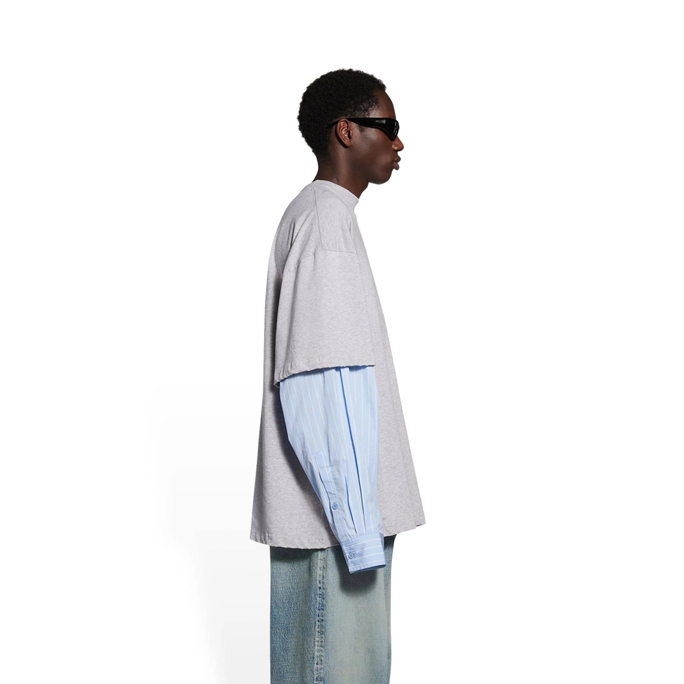 Balenciaga o1mt1gz0924 Political Campaign Layered T-Shirt in Grey Size US S / EU 44-46 / 1 - 5 Thumbnail