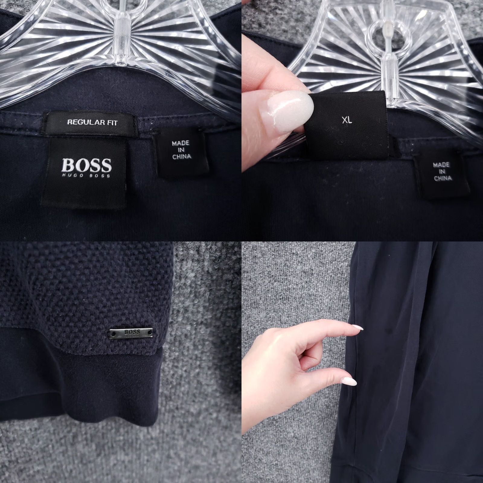 Hugo Boss Hugo Boss Sweater Men XL Blue Regular Fit Long Sleeve Mock Neck 1/4 Zip Pullover Size US XL / EU 56 / 4 - 8 Thumbnail