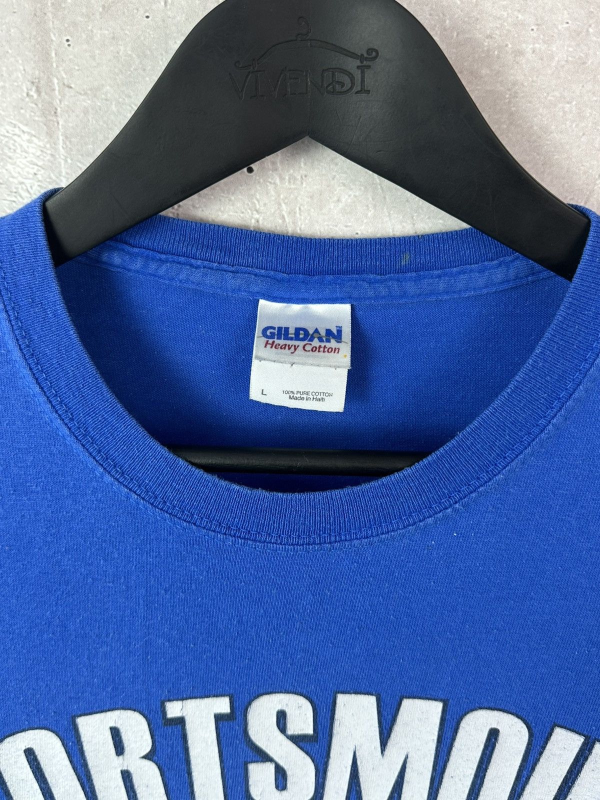 Vintage Vintage Portsmouth F.A. Winners 2008 Blue Printed T-shirt Size US L / EU 52-54 / 3 - 4 Thumbnail