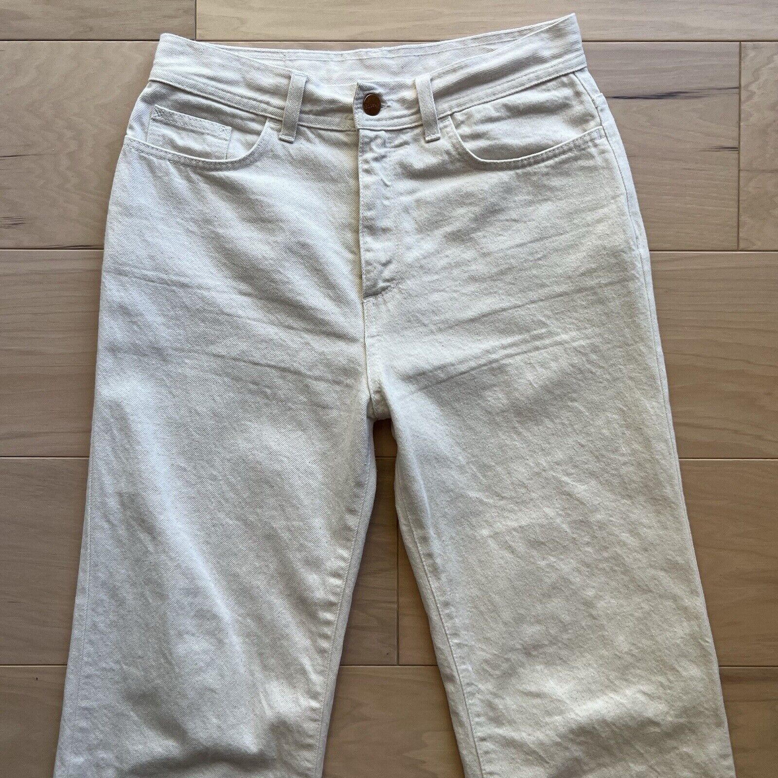 Rodebjer Rodebjer Farrah Jeans Women's 28 Cream Straight Fit Glam Size 28" / US 6 / IT 42 - 3 Thumbnail