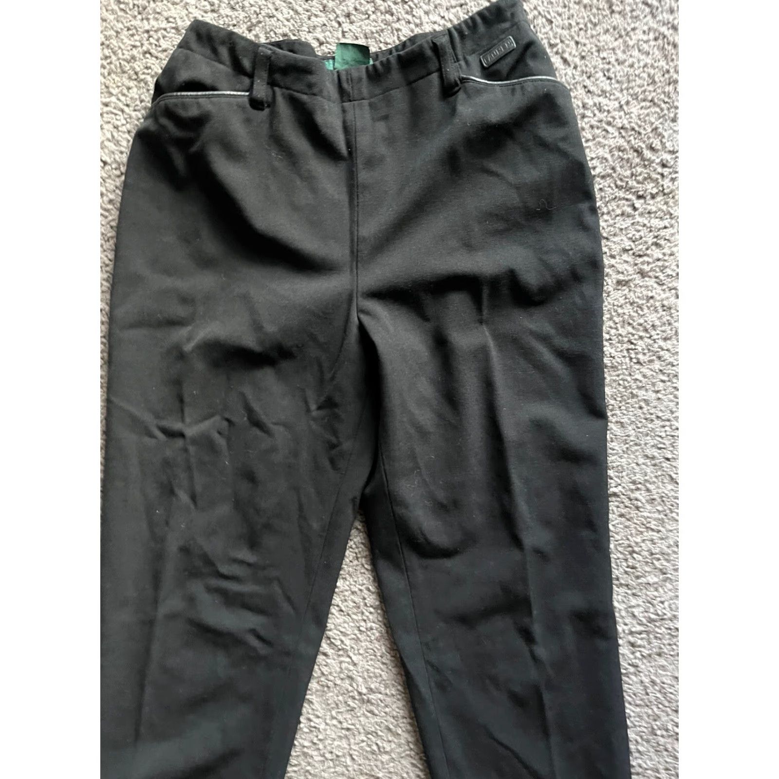 Ralph Lauren Lauren Ralph Lauren Pants Adult Size 12 Black Tapered Side Zip Stretch Womens Size 34" / US 12 / IT 48 - 2 Thumbnail