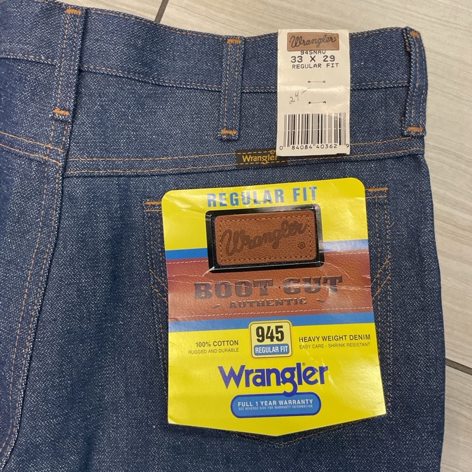 Wrangler Wrangler 945 NAV Regular Fit Boot Cut Jeans Size US 33 - 4 Thumbnail