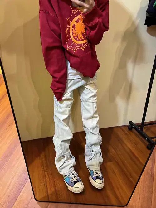 Japanese Brand Minami x Hori White High Street Vintage Casual Jeans Size US 31 - 5 Thumbnail