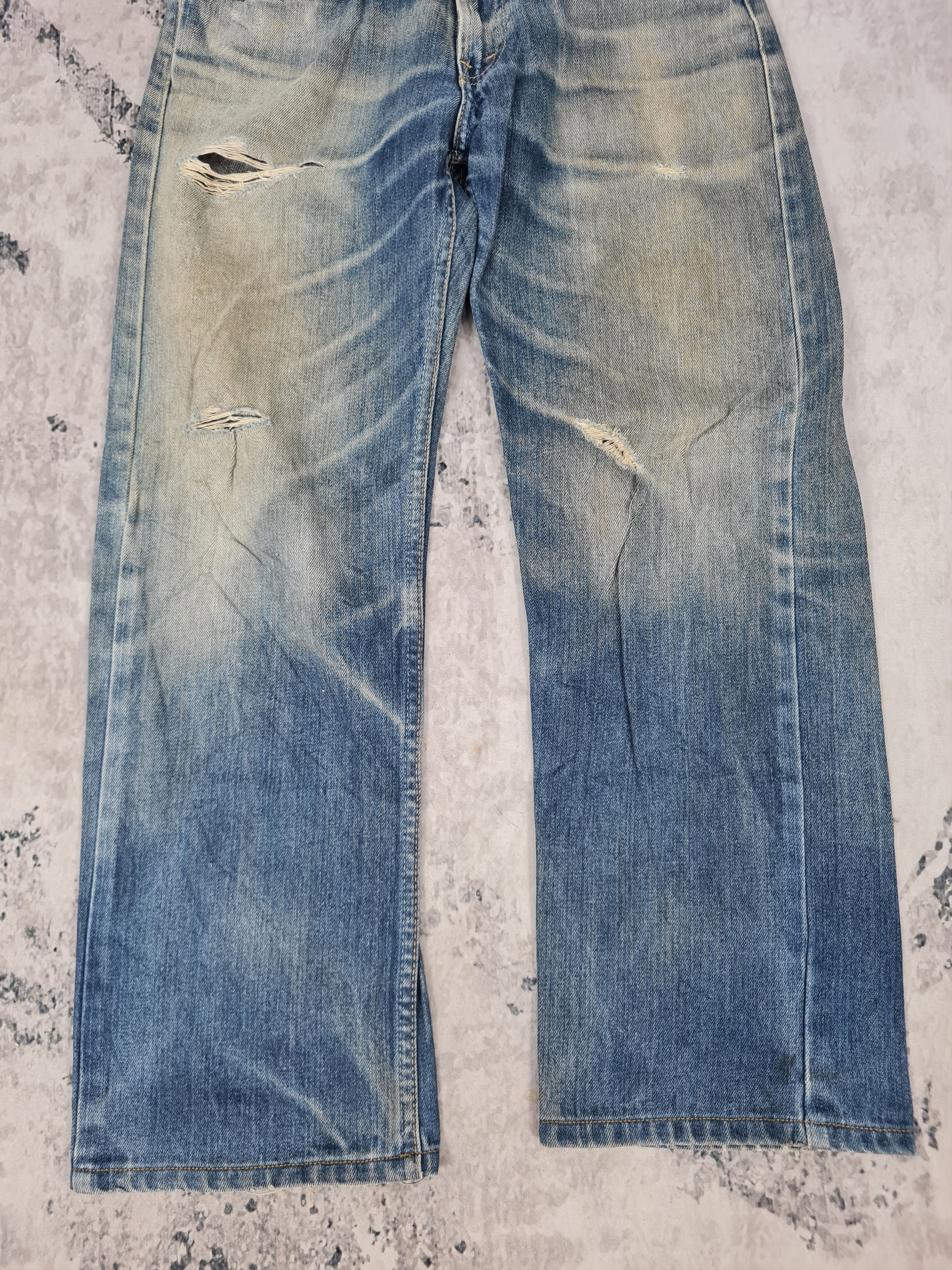 Levi's Vintage Clothing LEVIS 530 Distressed Stone Wash Cropped L0373 Size 28X27 Size US 28 / EU 44 - 4 Thumbnail