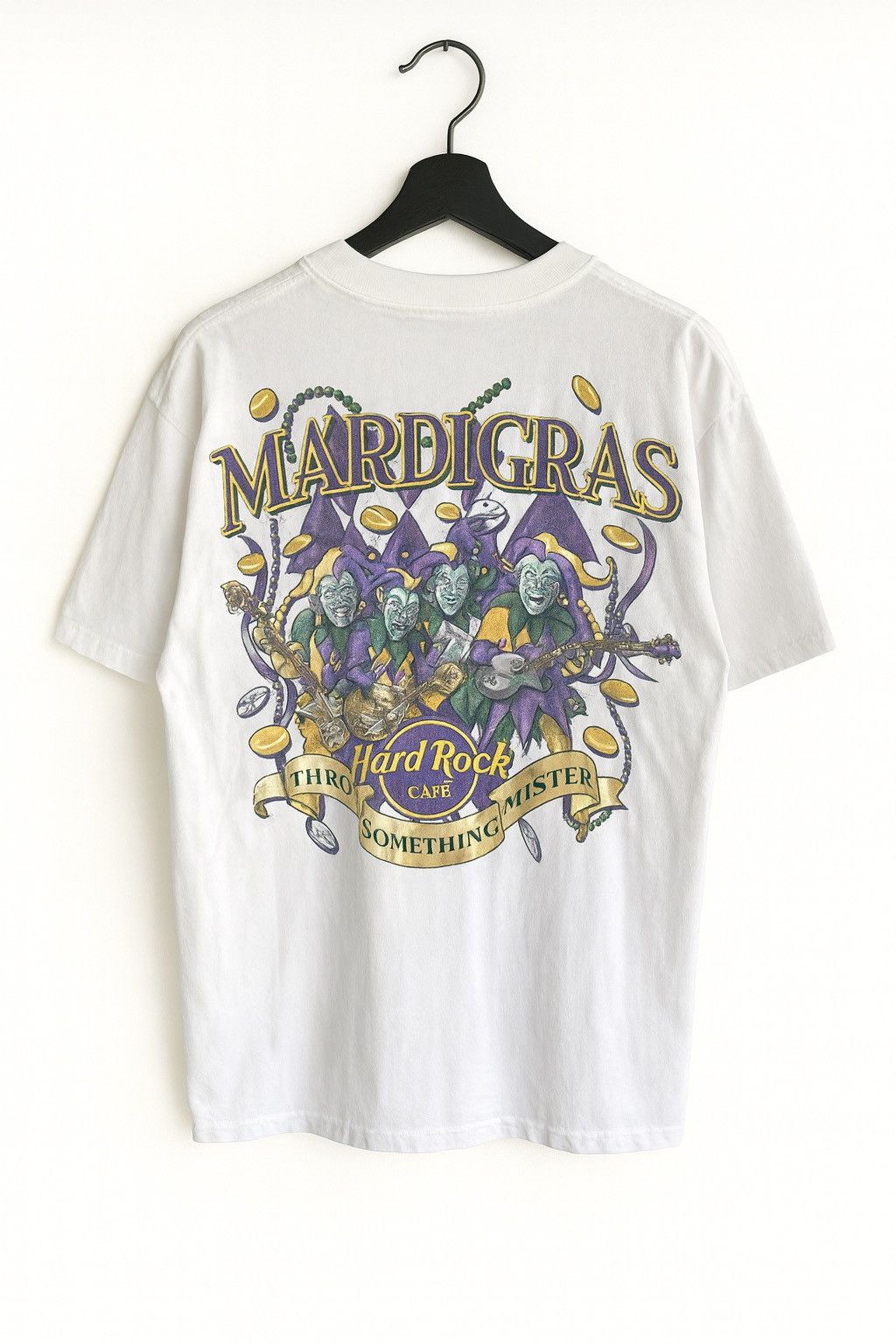 Hard Rock Cafe Vintage Hard Rock Cafe Orlando Mardi Gras T-Shirt 90s White Size US S / EU 44-46 / 1 - 1 Thumbnail