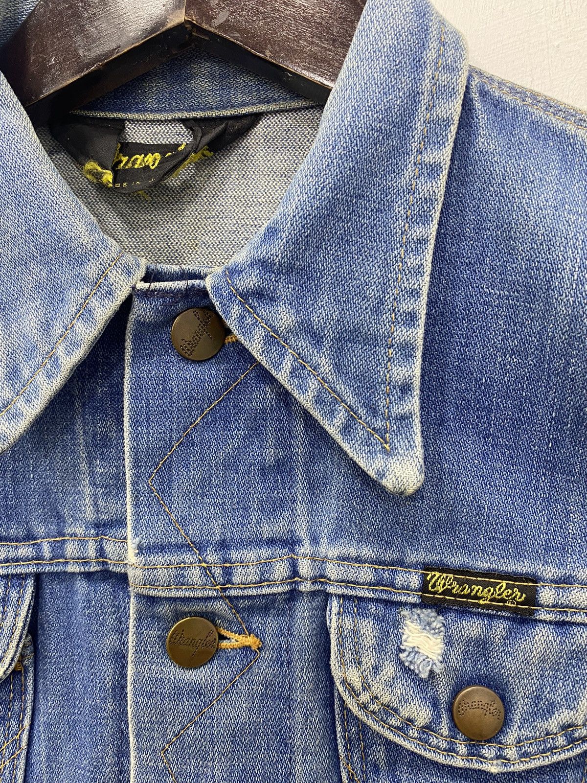Vintage 💥 VINTAGE WRANGLER Denim jeans USA rare jacket Size US S / EU 44-46 / 1 - 3 Thumbnail