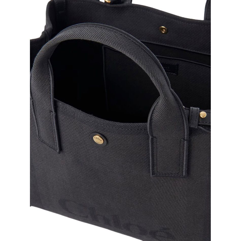 Chloe Chloe Carry Black Canvas Tote Bag New & Authentic Size ONE SIZE - 3 Thumbnail