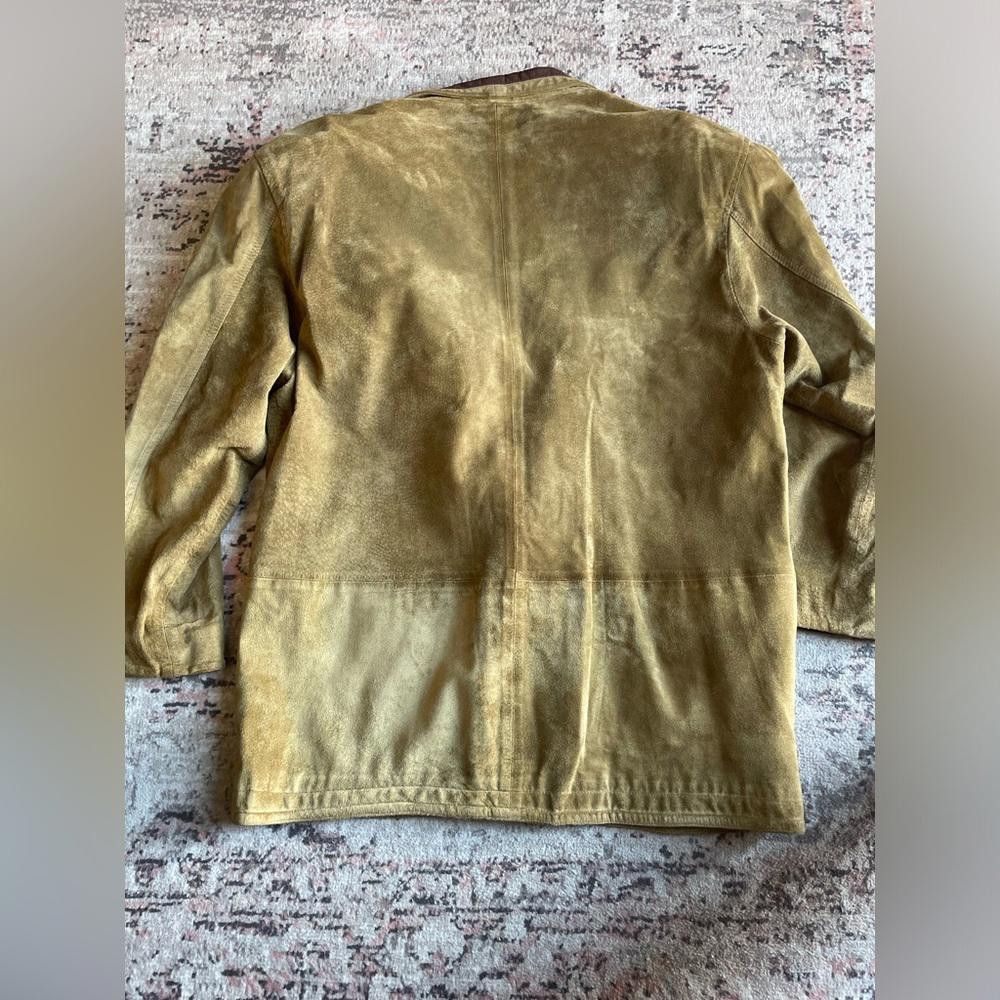 Designer Vintage Real Leather Suede Blazer Size 48R - 2 Thumbnail