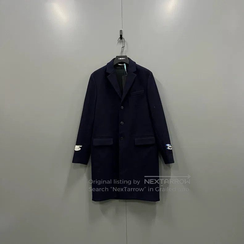 Valentino Valentino Dark blue dragonfly embroidered coat Size US L / EU 52-54 / 3 - 1 Thumbnail