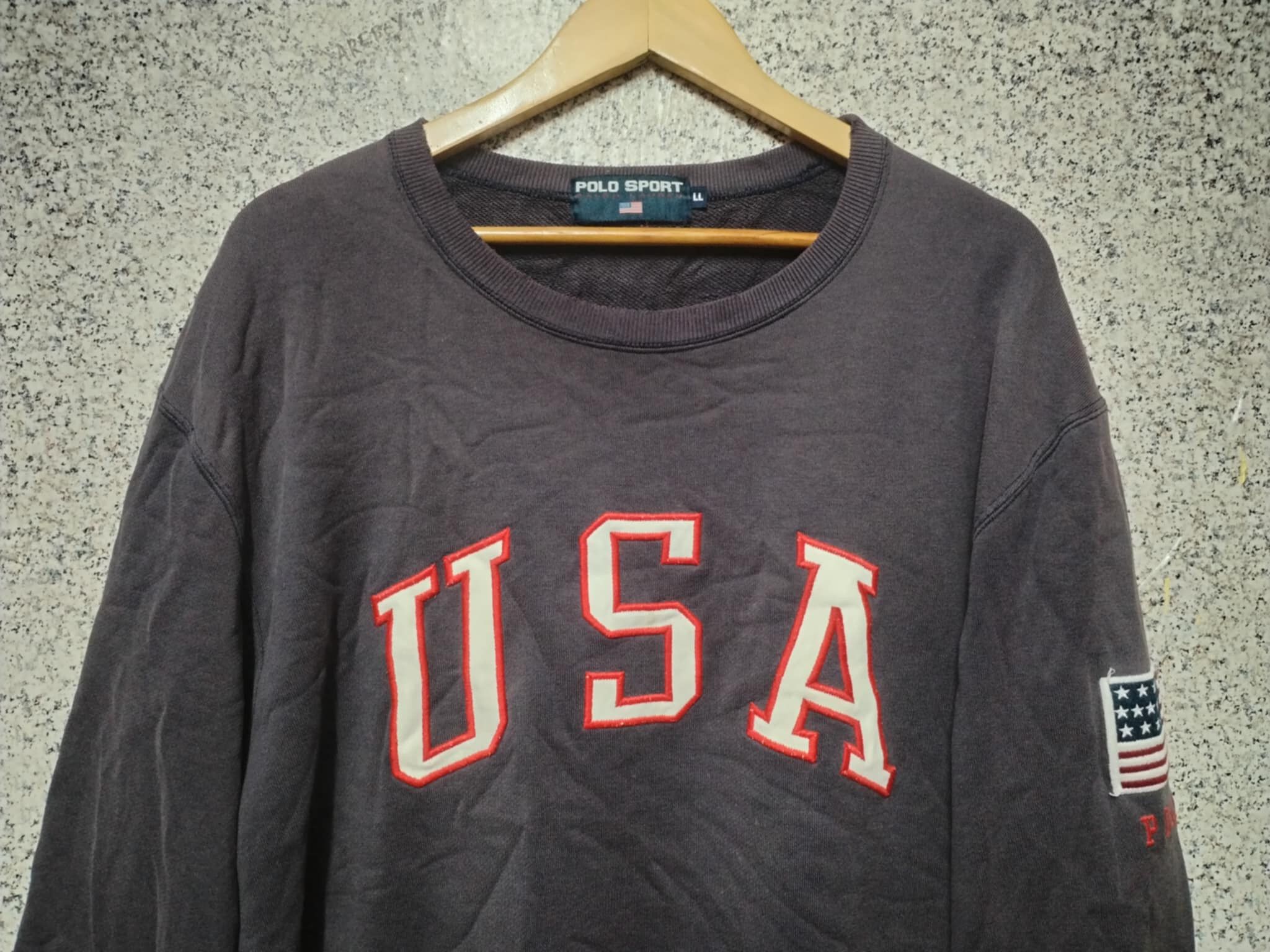 Polo Ralph Lauren × Vintage VINTAGE POLO RALPH LAUREN USA BIG LOGO VERY RARE Size US XL / EU 56 / 4 - 3 Thumbnail