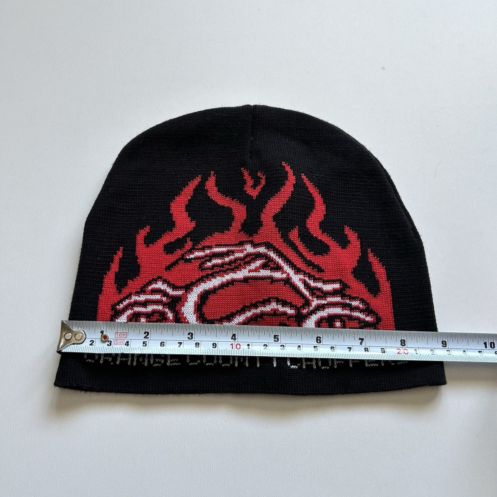 Vintage × West Coast Choppers Vintage Y2K Orange County Choppers Beanie Knit Hat 90s Flame Size ONE SIZE - 3 Thumbnail