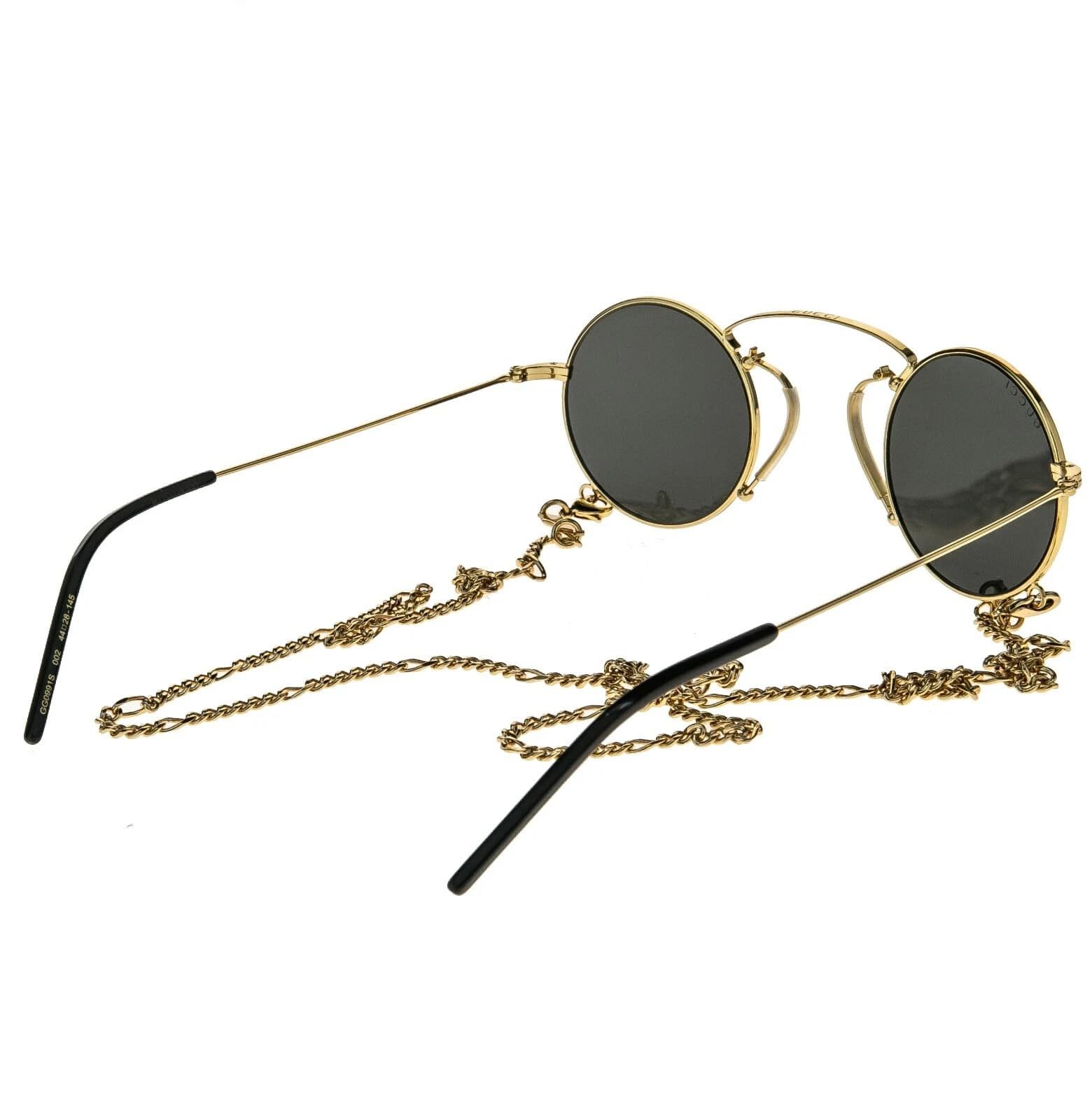 Gucci GUCCI GG0991S ARIA Pinke-nez 0991 Black Gold Chain 002 Size ONE SIZE - 7 Thumbnail