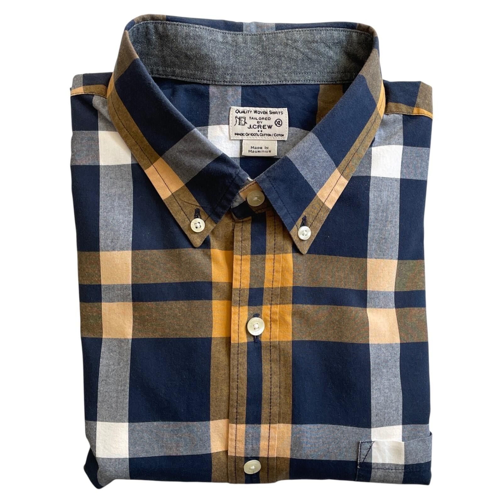 J.Crew J Crew Mens XL Vintage Blue/Gold Plaid LS Button Down Shirt Size US XL / EU 56 / 4 - 6 Thumbnail