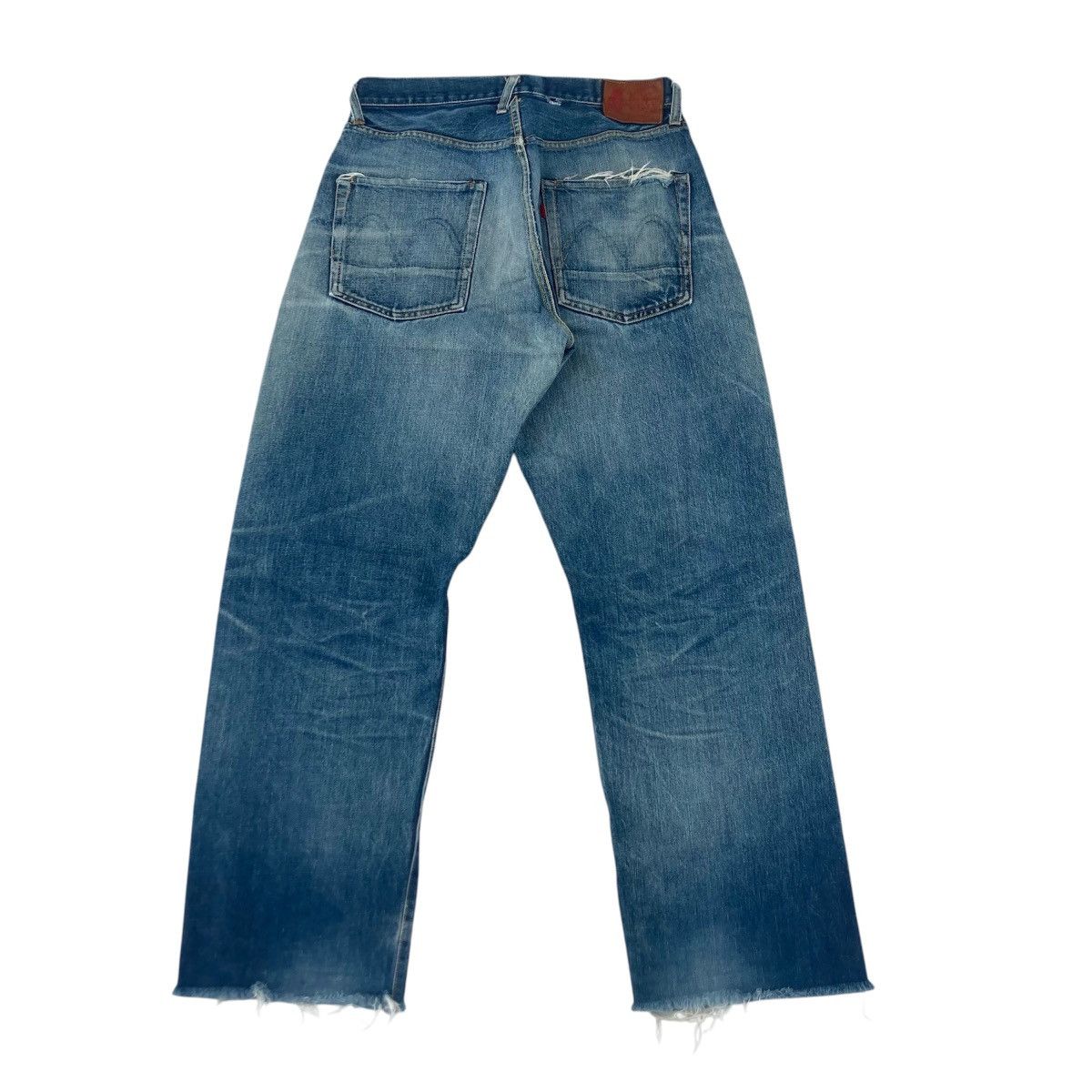 Evisu VINTAGE EVIS DISTRESSED SELVEDGE JEANS Size US 33 - 3 Thumbnail