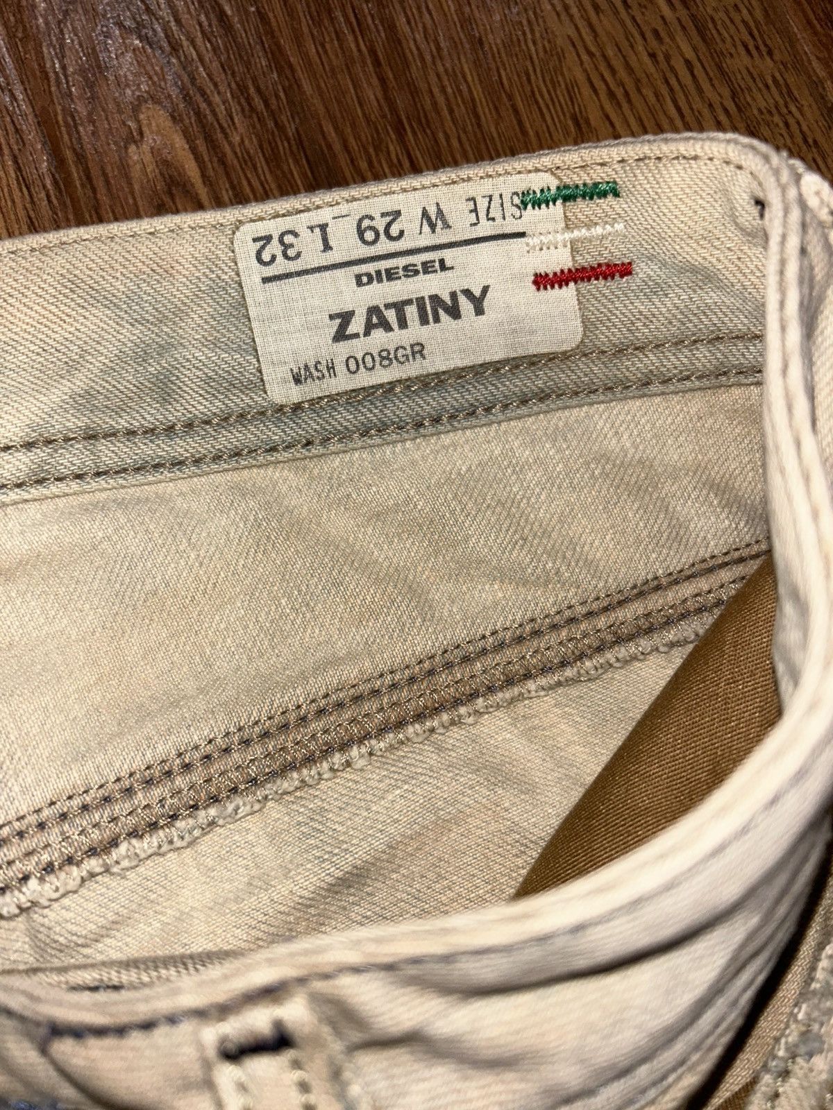 Tornado Mart Diesel Zatiny Mudwash Distressed Bootcut Jeans Size US 32 / EU 48 - 12 Thumbnail