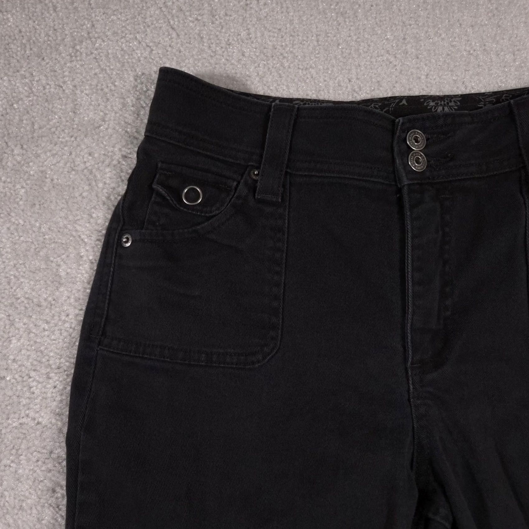 Vintage Riders Pants Womens 6 Black Stretch Comfort No Gap Waist Straight Leg Casual Size 28" / US 6 / IT 42 - 4 Thumbnail