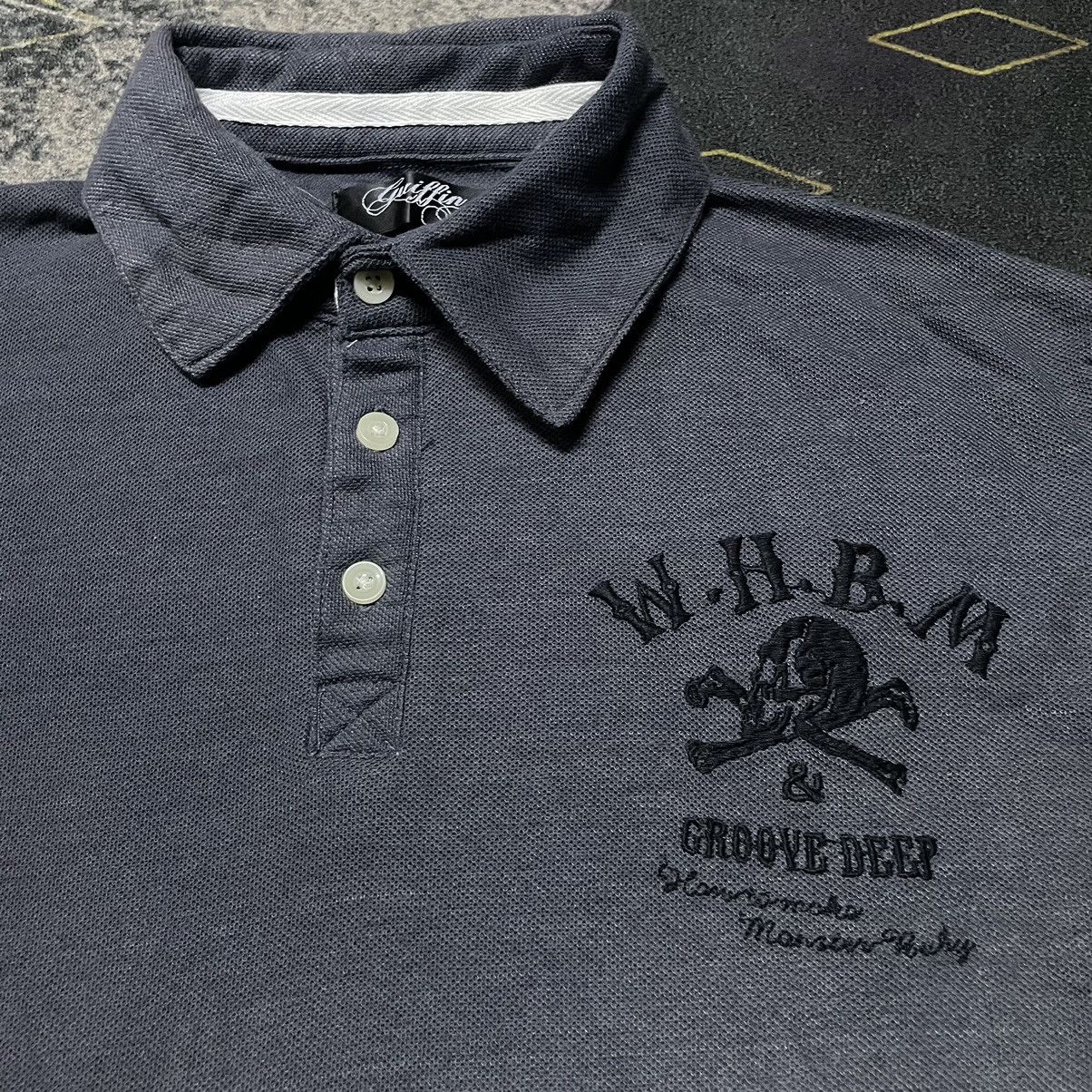 Japanese Brand × Neighborhood × Vintage 💥W.H.B.M & Groove Deep Skulls Backhit Polo Tees Size US S / EU 44-46 / 1 - 3 Thumbnail