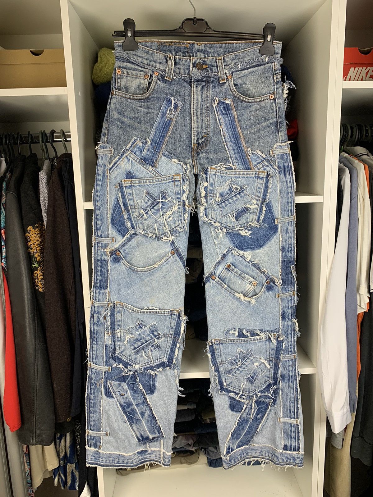 Women's Custom Patchwork Jeans with Levi's 501 Denim Panels