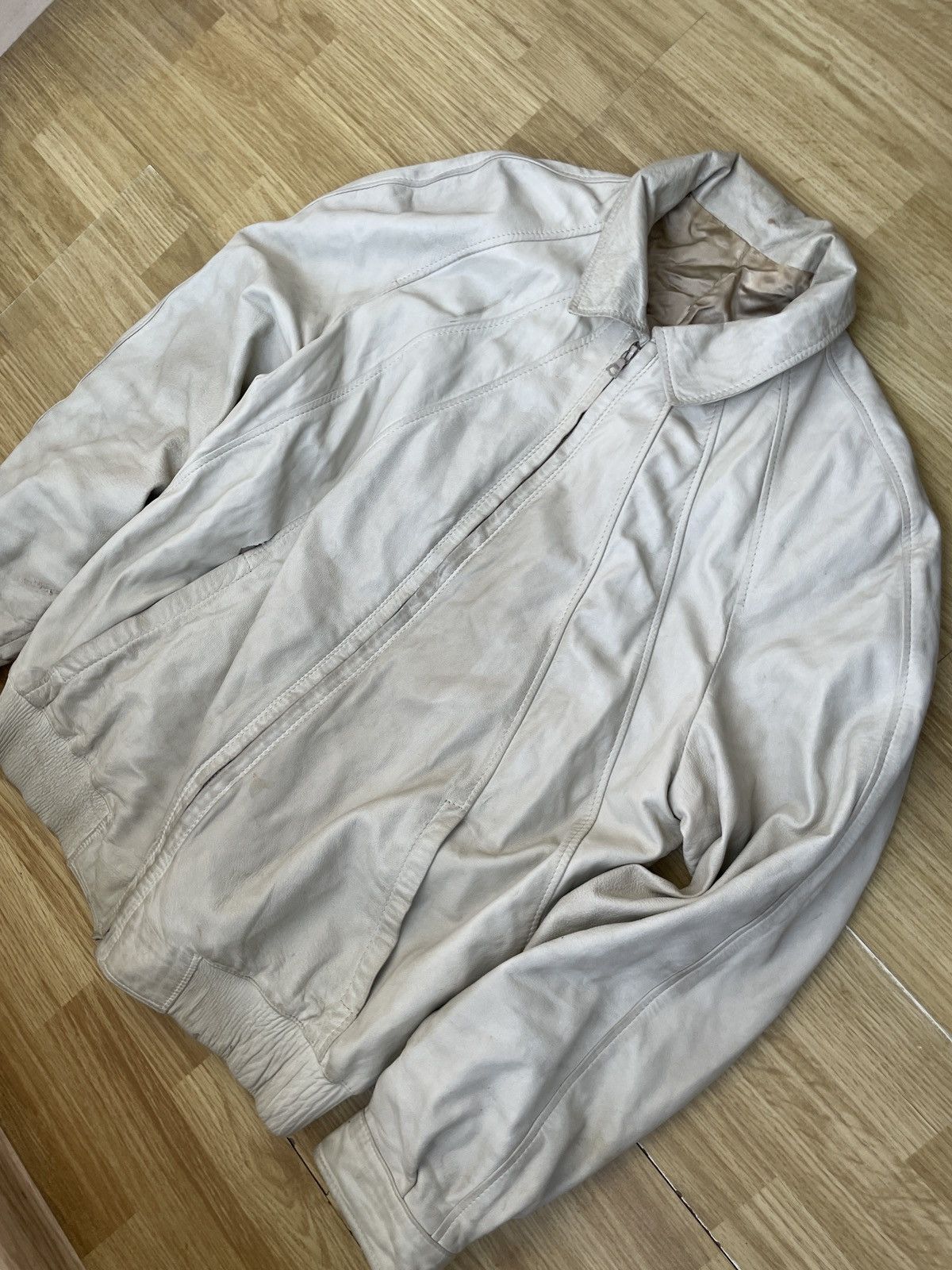 Vintage Vintage soft leather Jacket white Size US L / EU 52-54 / 3 - 4 Thumbnail