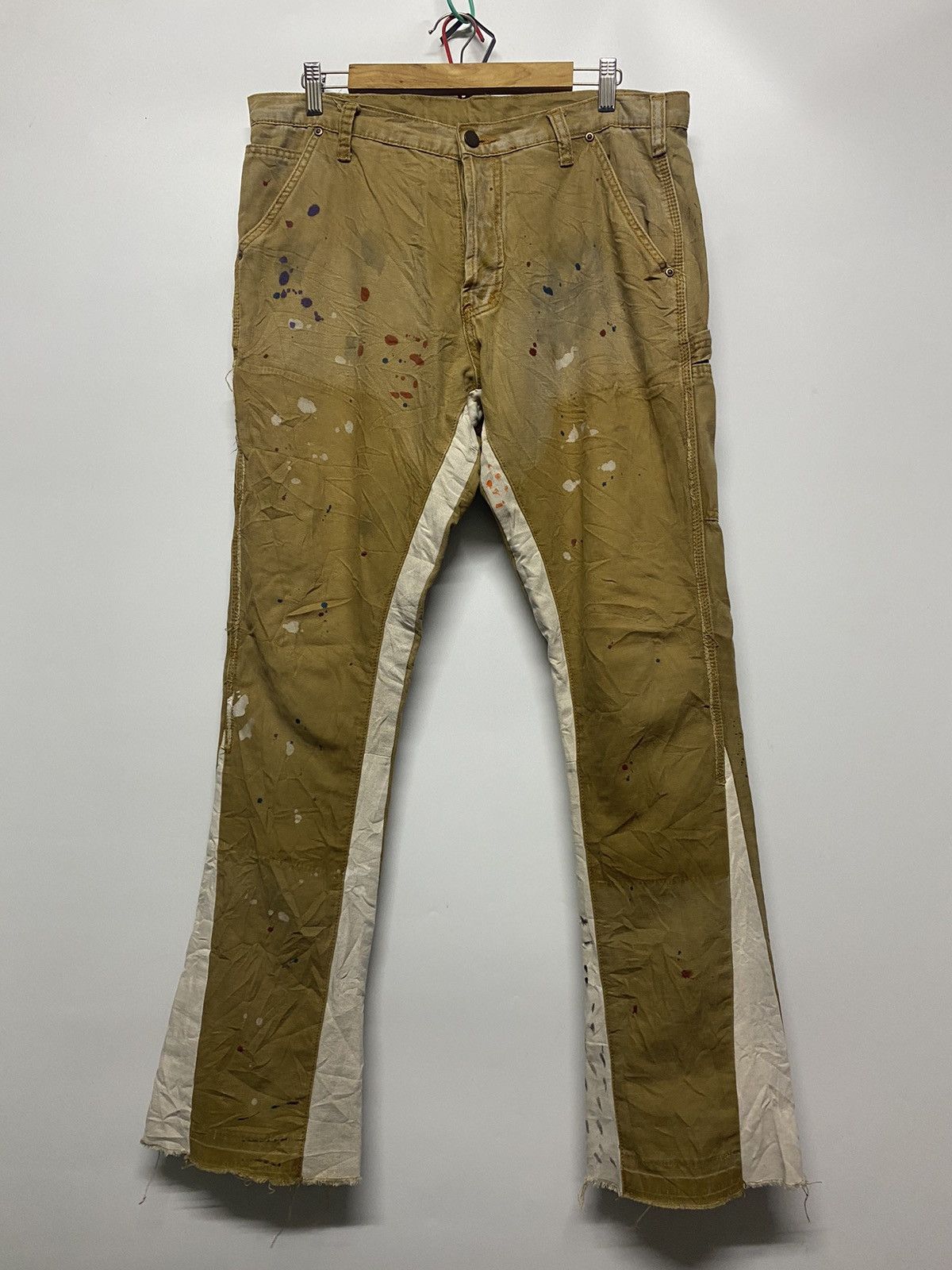 Japanese Brand × MNML MNML Japanese Brand Distressed Carpenter Bootcut Pants Size US 36 / EU 52 - 1 Thumbnail