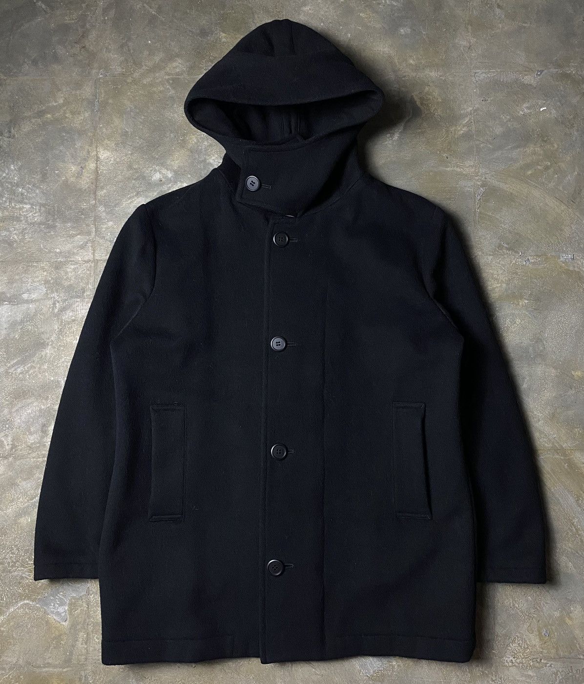Yohji Yamamoto AW2005 Wool Hooded Coat Jacket Size S / US 4 / IT 40 - 2 Thumbnail