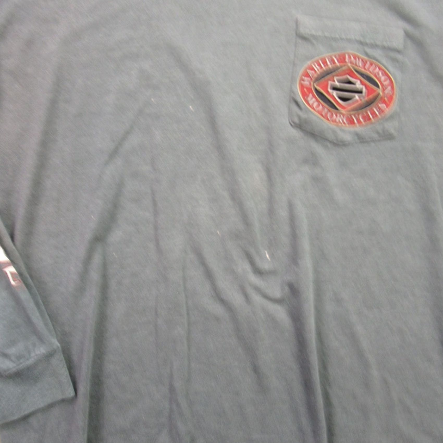 Harley Davidson Harley-Davidson Shirt Mens Large Long Sleeve Crew Neck Casual Green Lightweight Size US L / EU 52-54 / 3 - 3 Thumbnail